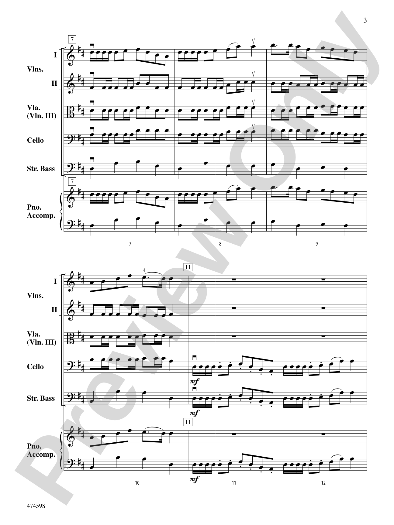 When Robins Dance: String Orchestra Conductor Score & Parts