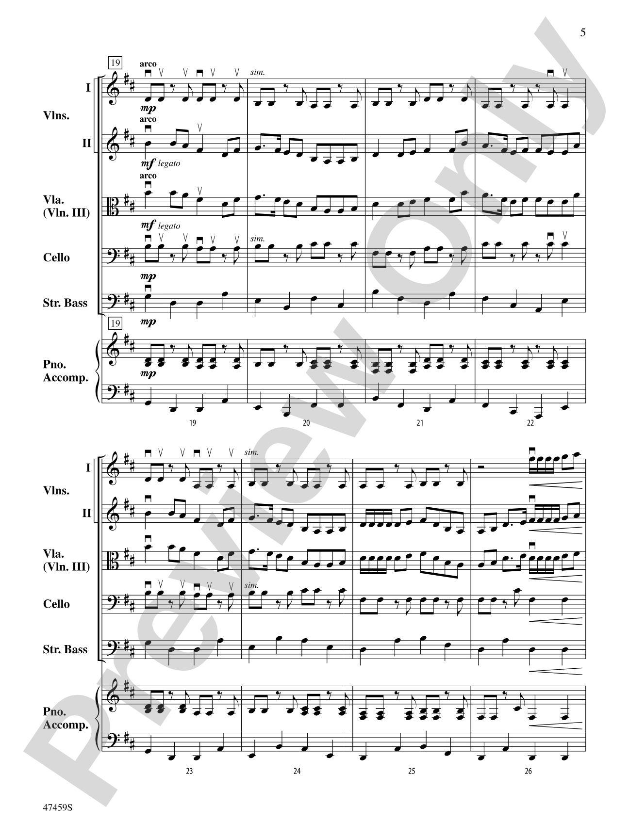 When Robins Dance: String Orchestra Conductor Score & Parts