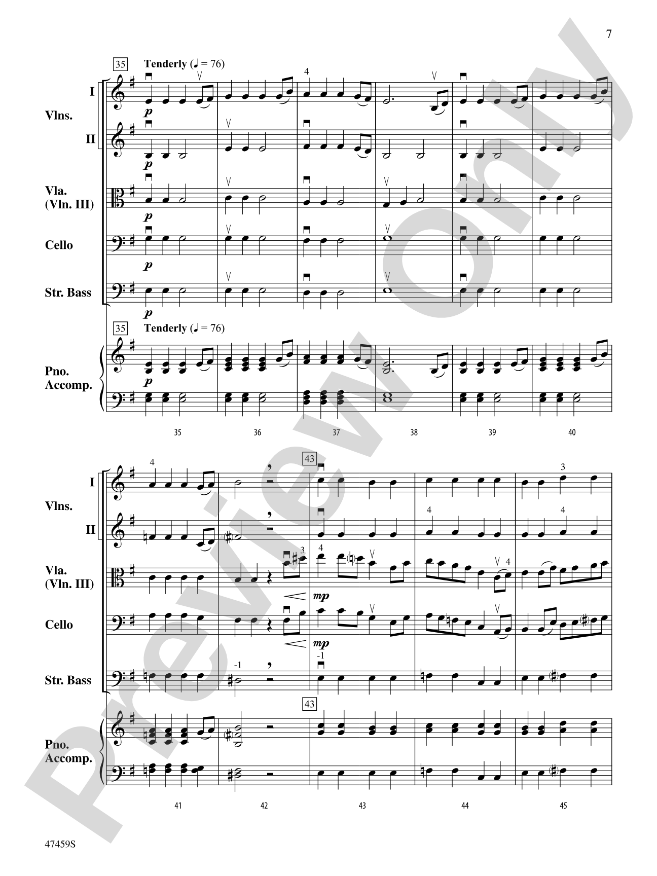 When Robins Dance: String Orchestra Conductor Score & Parts