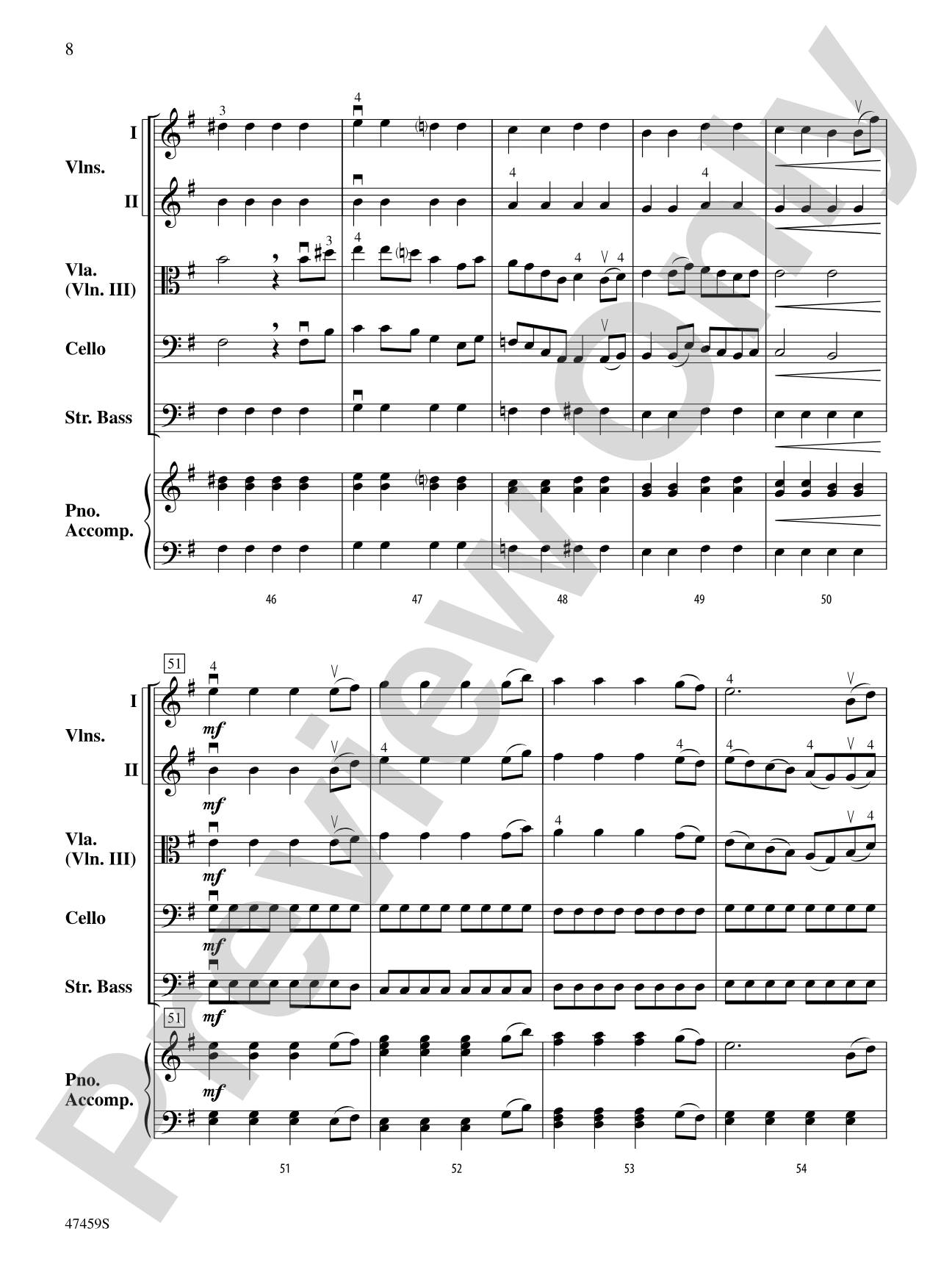 When Robins Dance: String Orchestra Conductor Score & Parts