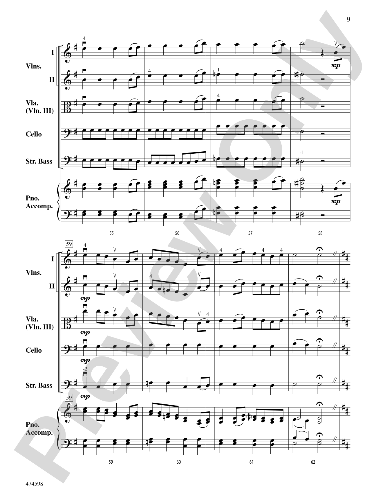 When Robins Dance: String Orchestra Conductor Score & Parts