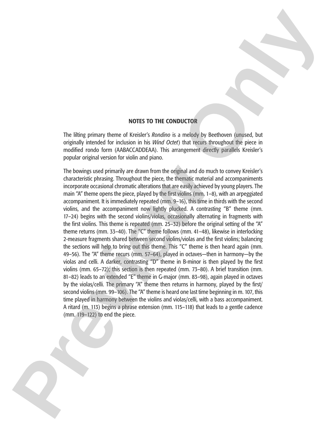 Rondino: String Orchestra Conductor Score & Parts