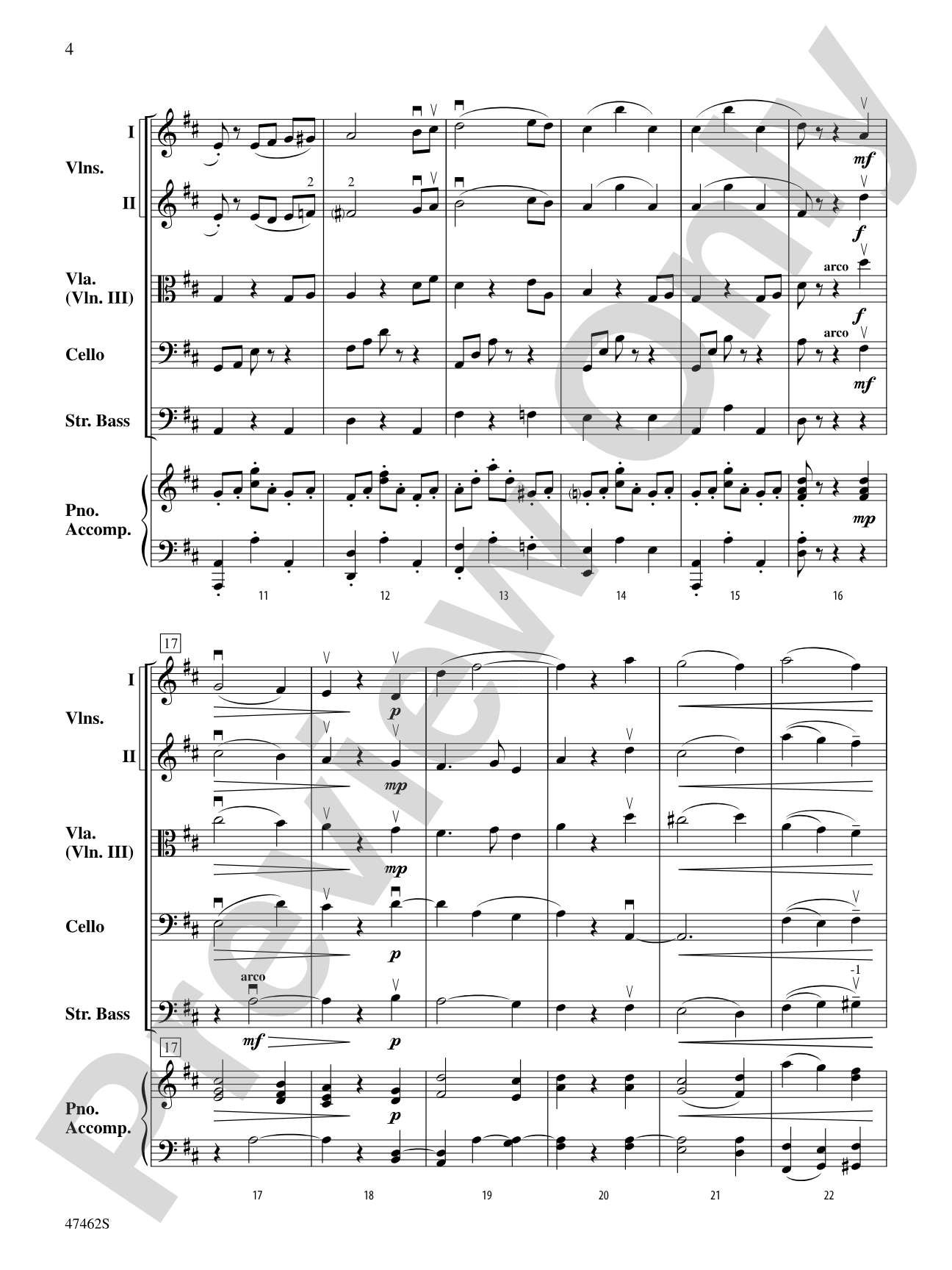 Rondino: String Orchestra Conductor Score & Parts