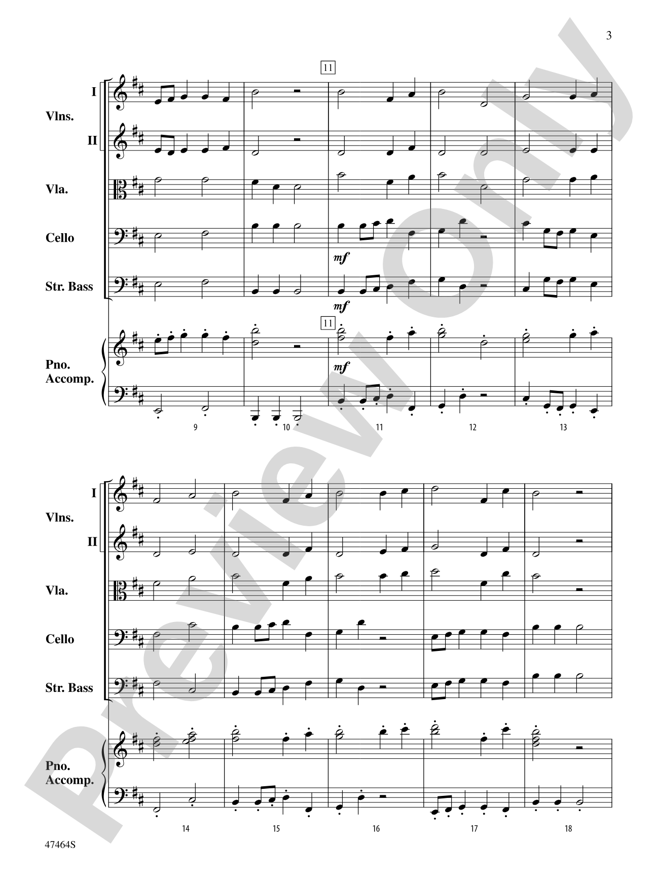 A Russian Winter: String Orchestra Conductor Score & Parts