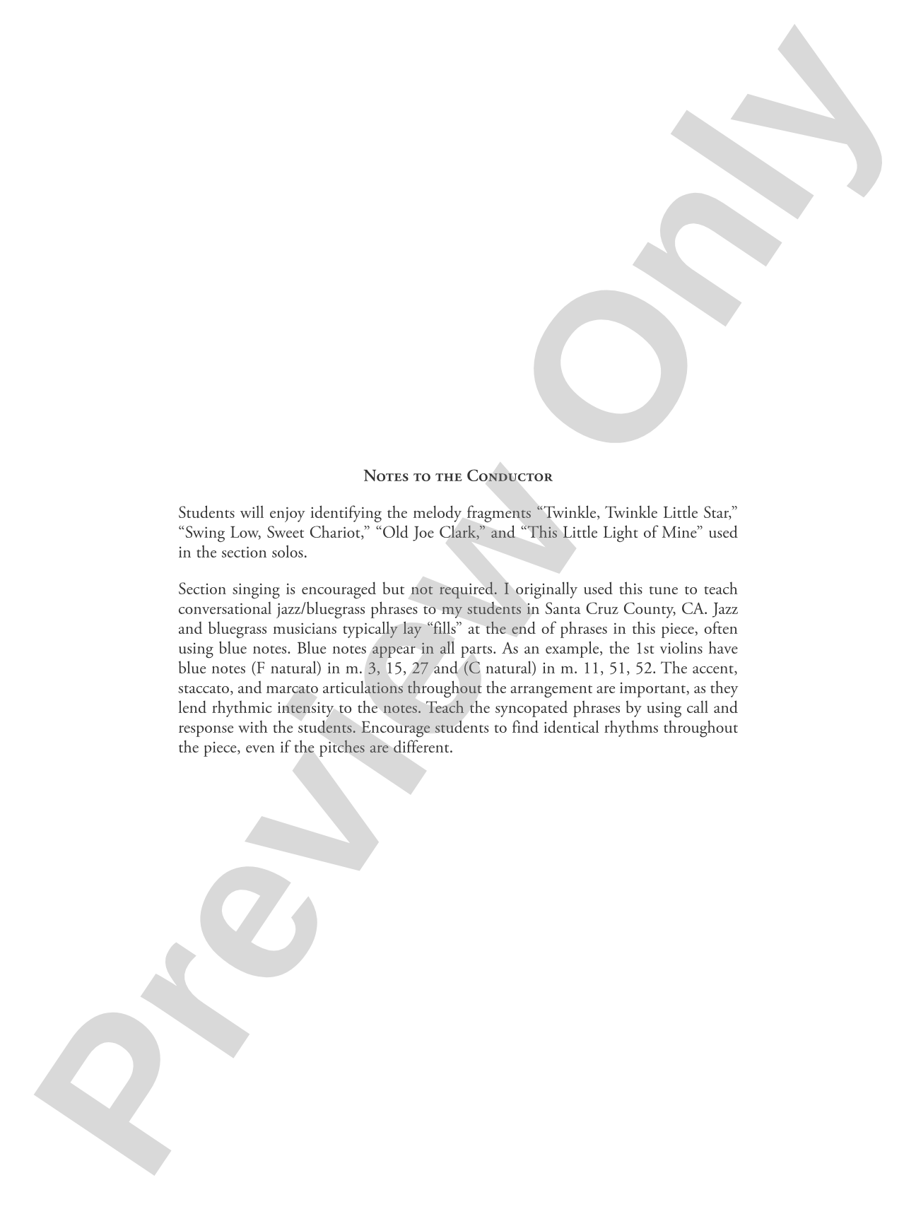 Mama Don't Allow: String Orchestra Conductor Score