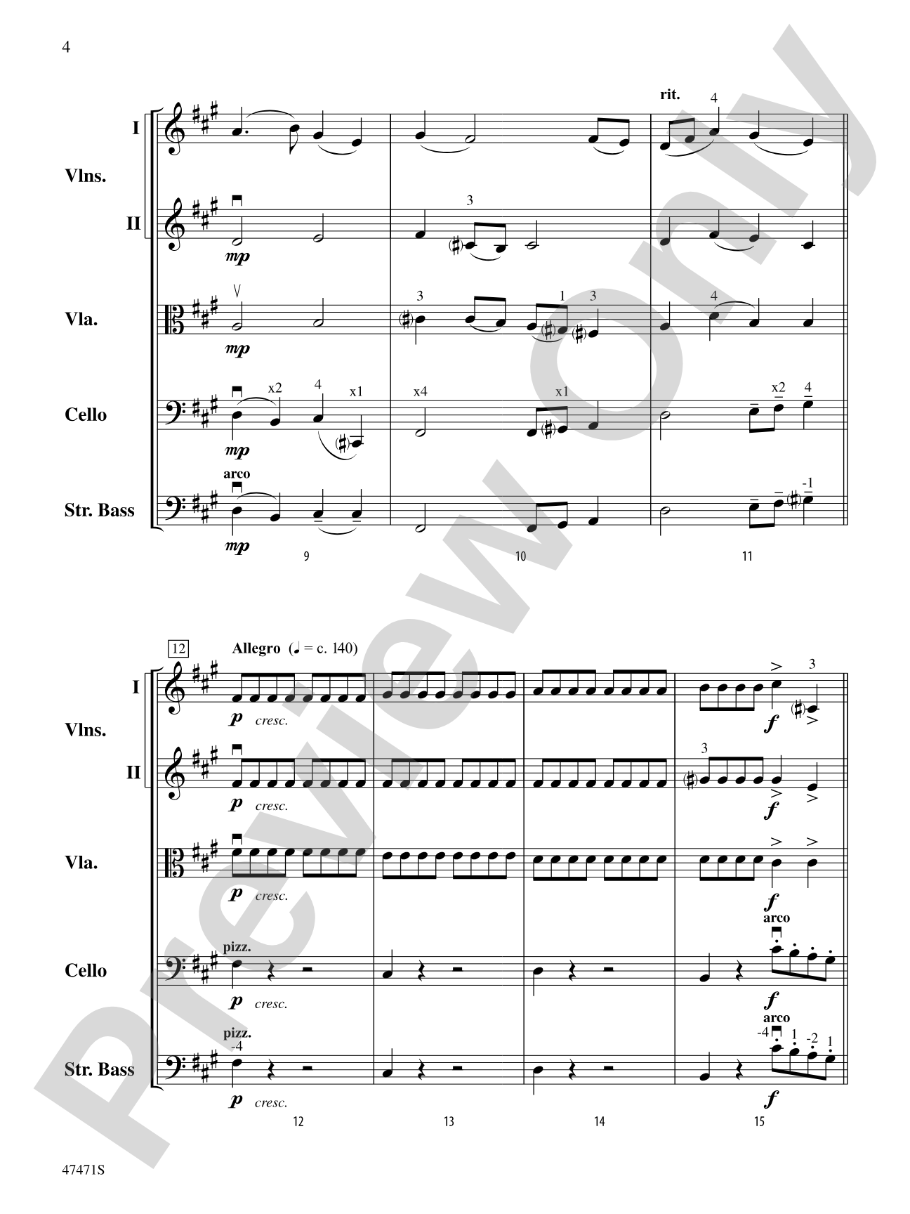 The Monster Named Stretch: String Orchestra Conductor Score & Parts