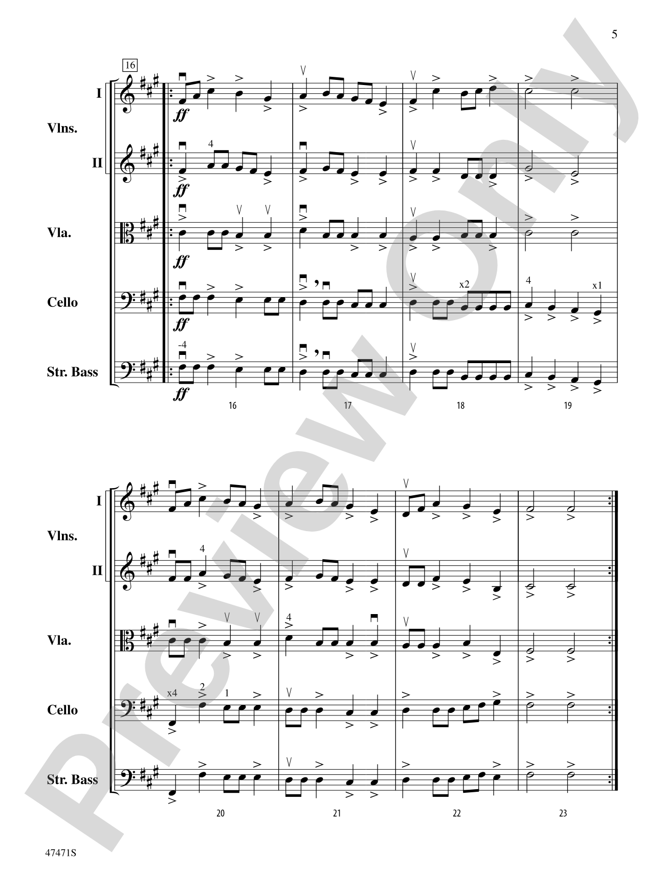 The Monster Named Stretch: String Orchestra Conductor Score & Parts
