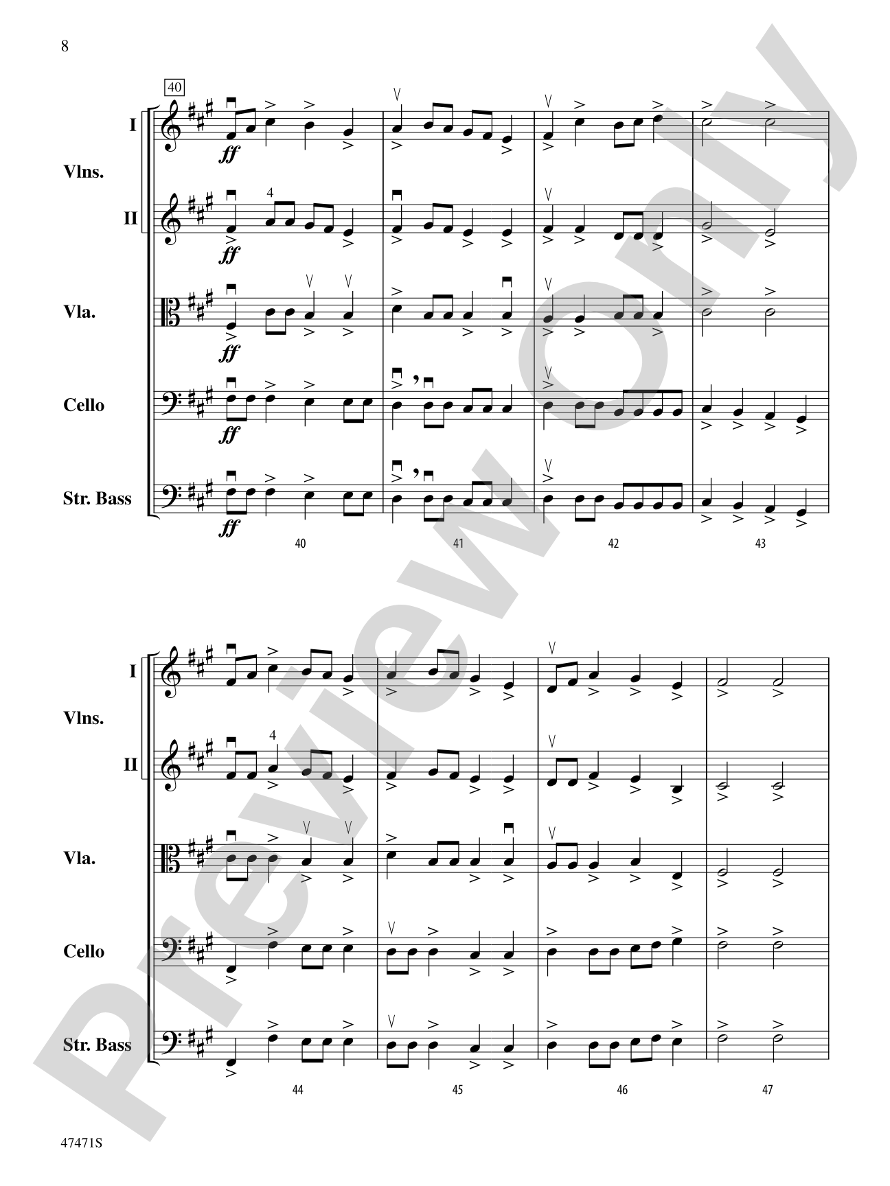 The Monster Named Stretch: String Orchestra Conductor Score & Parts