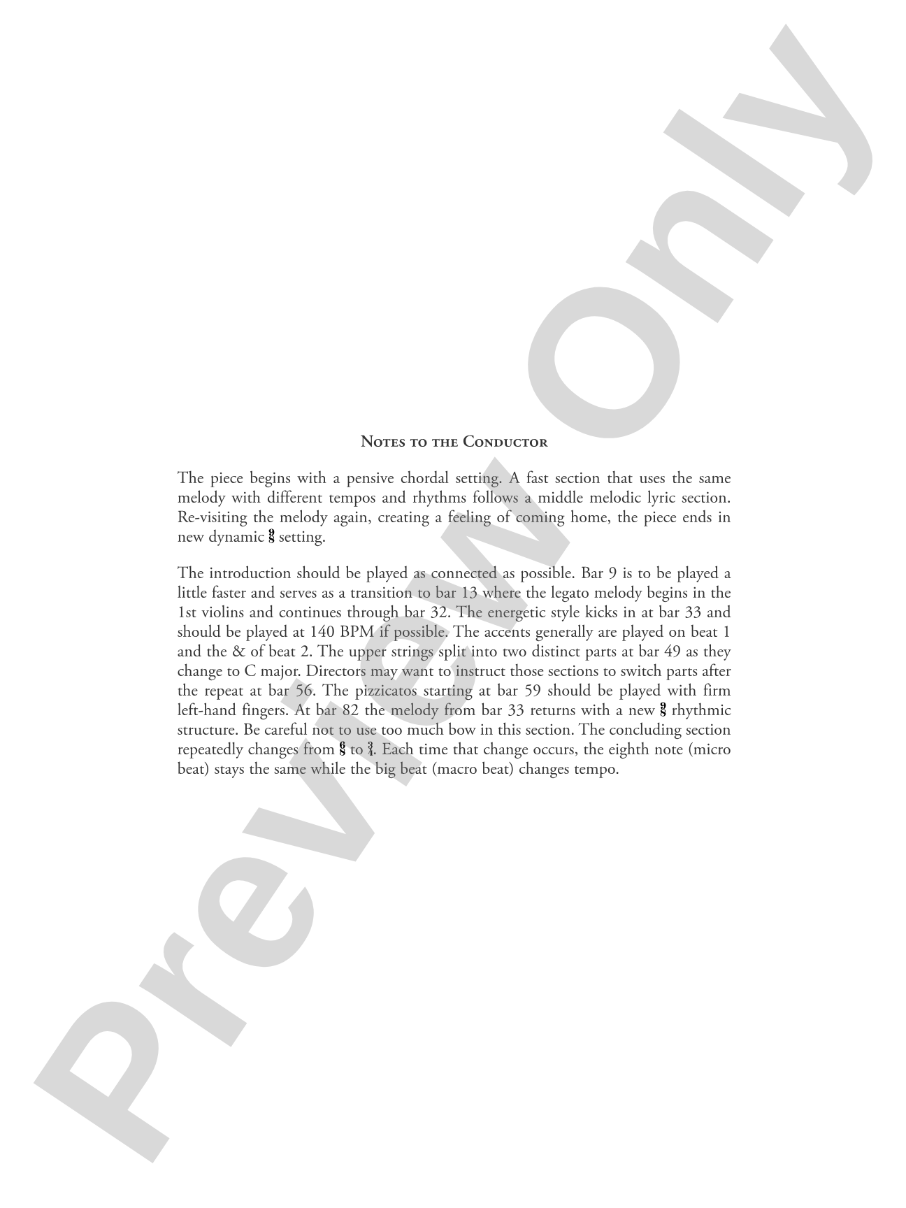 Legacy: String Orchestra Conductor Score & Parts