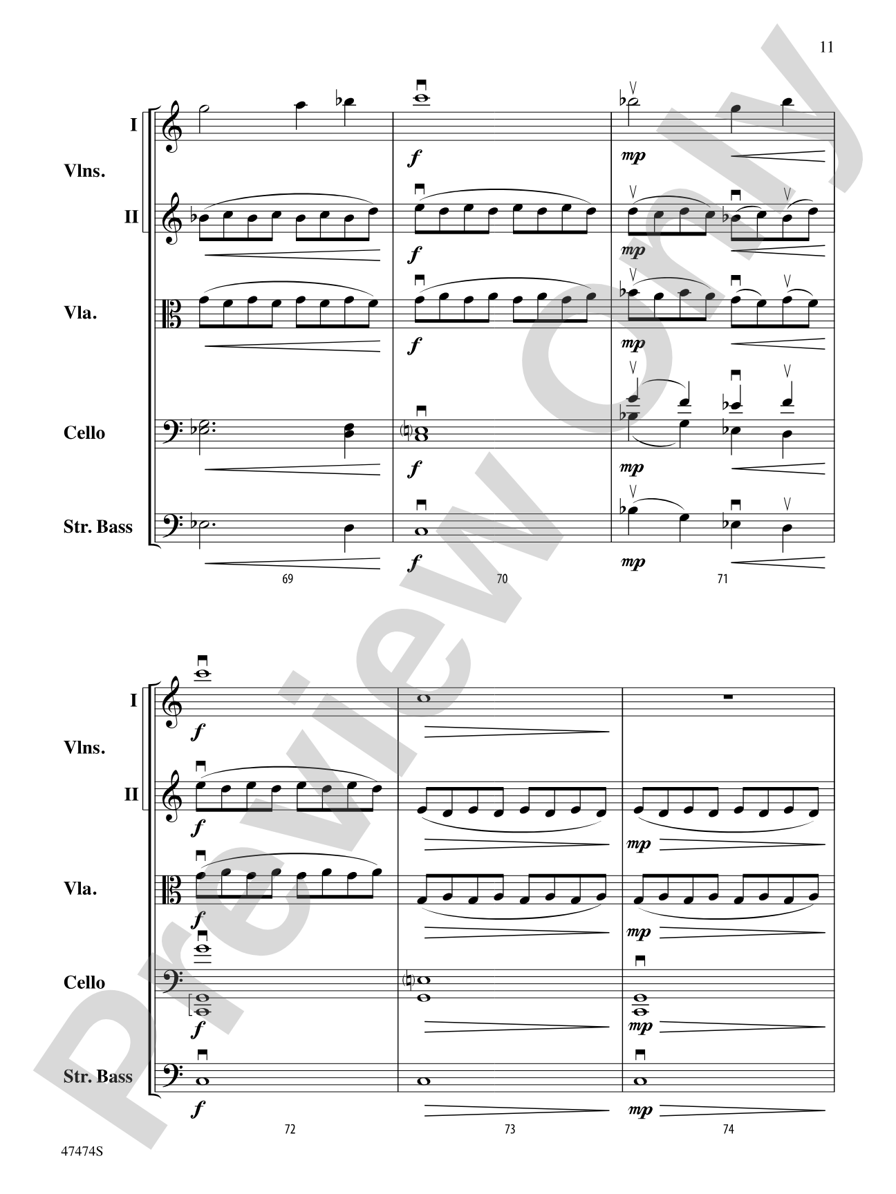 Fanfare, Fantasy, and Fugue: String Orchestra Conductor Score & Parts