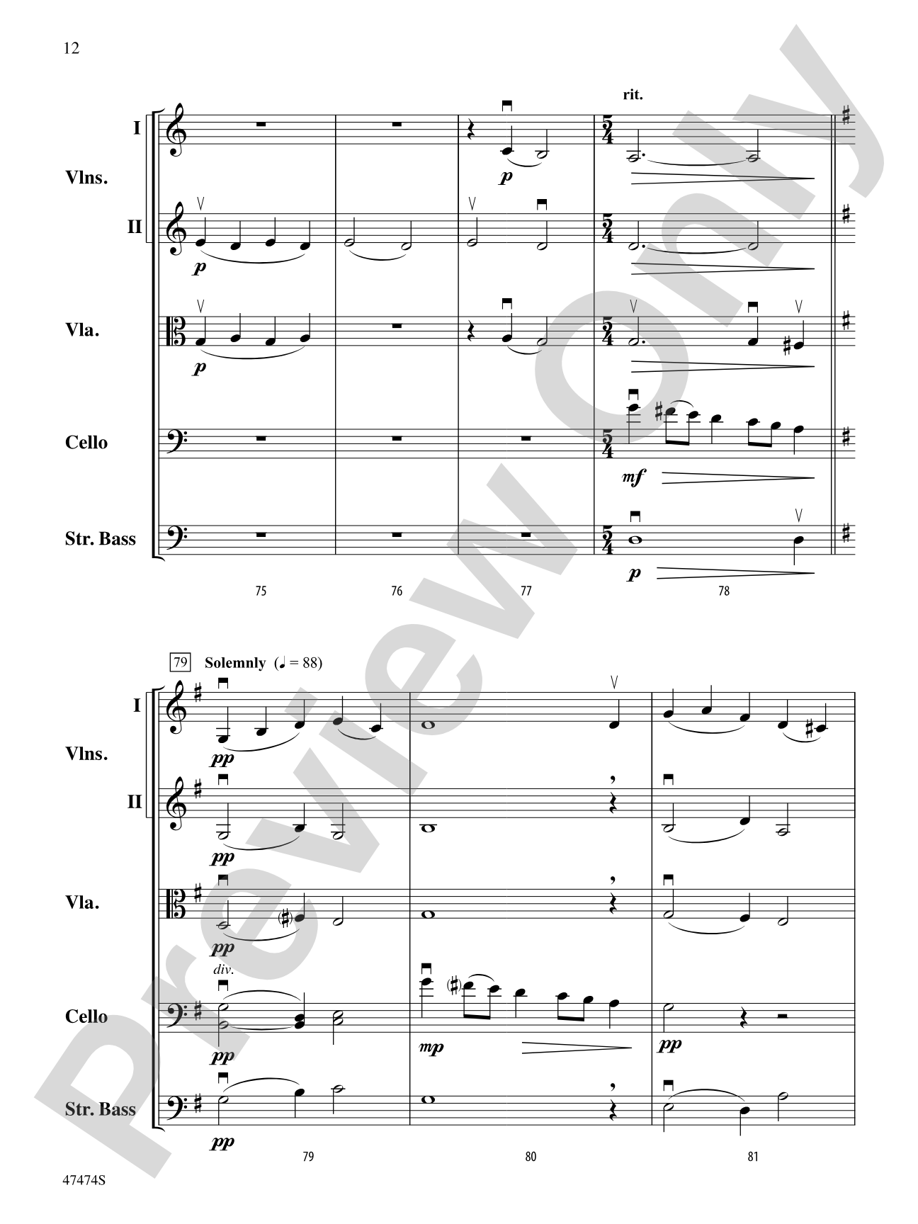 Fanfare, Fantasy, and Fugue: String Orchestra Conductor Score & Parts