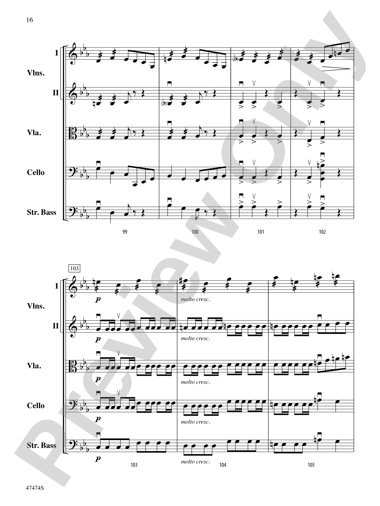 Fanfare, Fantasy, and Fugue: String Orchestra Conductor Score & Parts