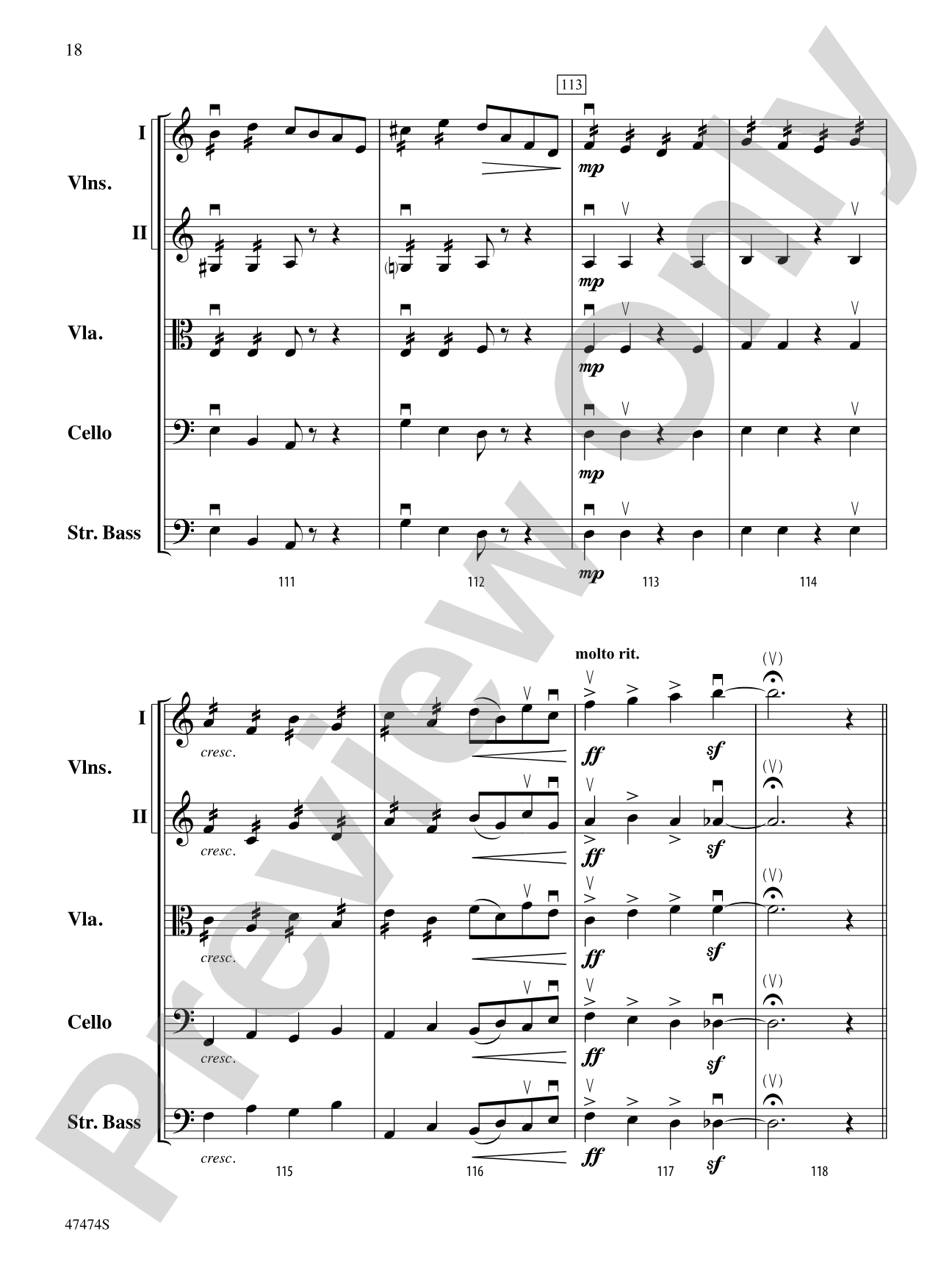 Fanfare, Fantasy, and Fugue: String Orchestra Conductor Score & Parts