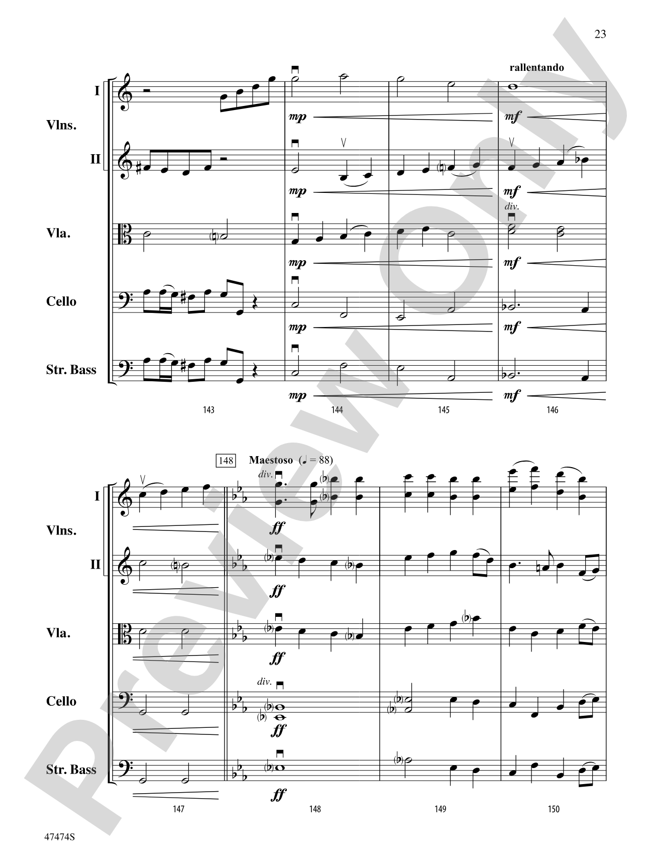 Fanfare, Fantasy, and Fugue: String Orchestra Conductor Score & Parts