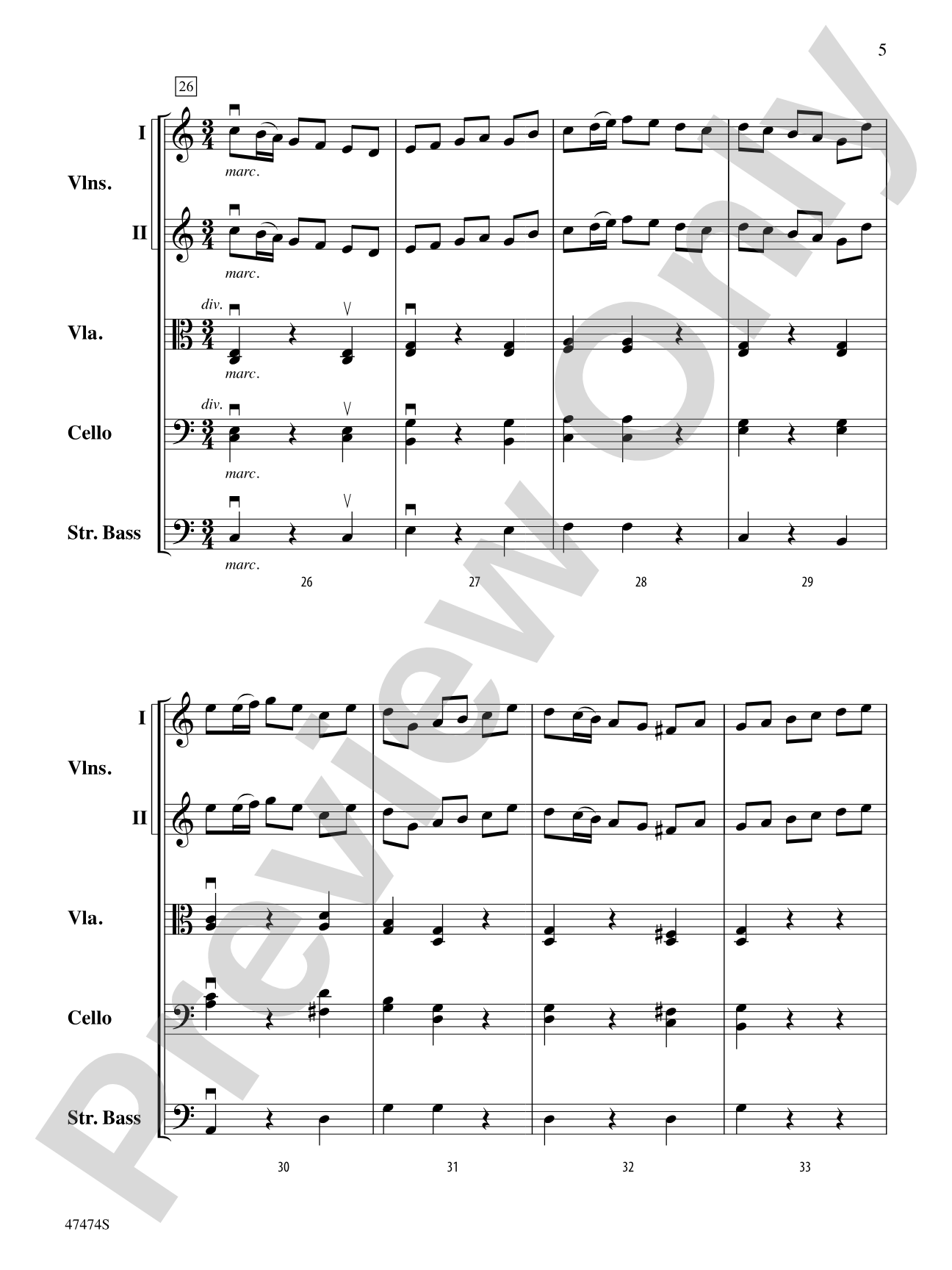 Fanfare, Fantasy, and Fugue: String Orchestra Conductor Score & Parts