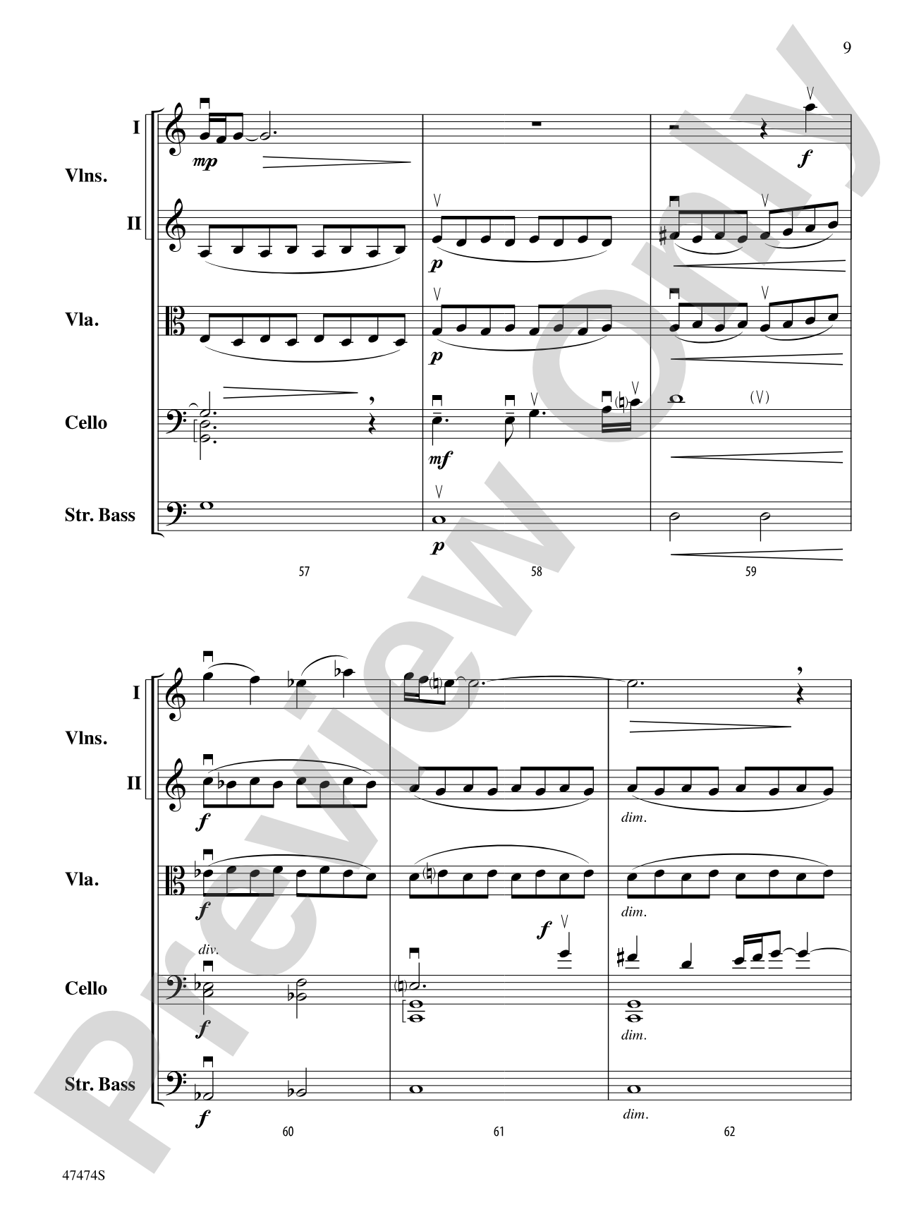 Fanfare, Fantasy, and Fugue: String Orchestra Conductor Score & Parts