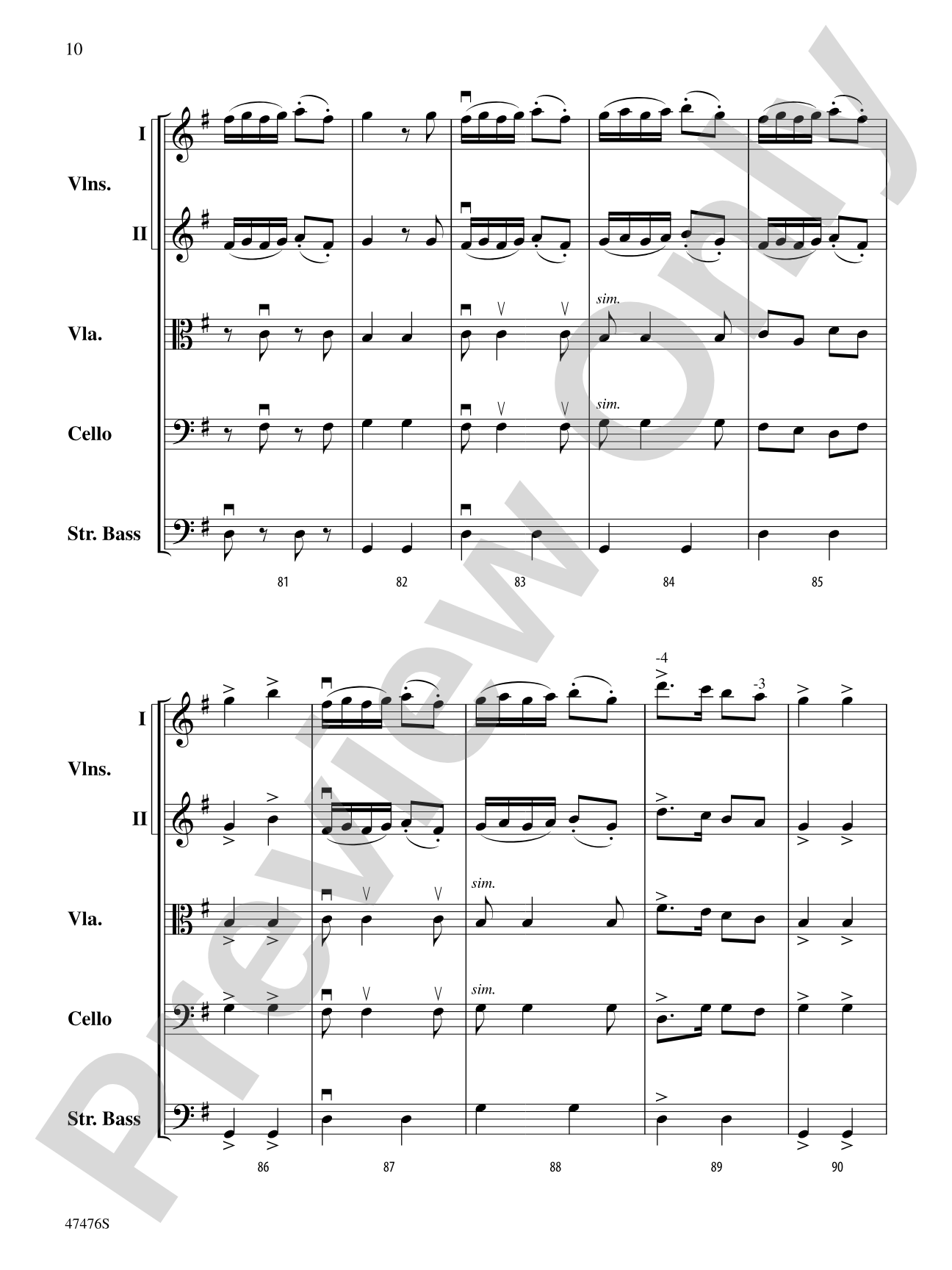 Slavonic Dance: String Orchestra Conductor Score & Parts