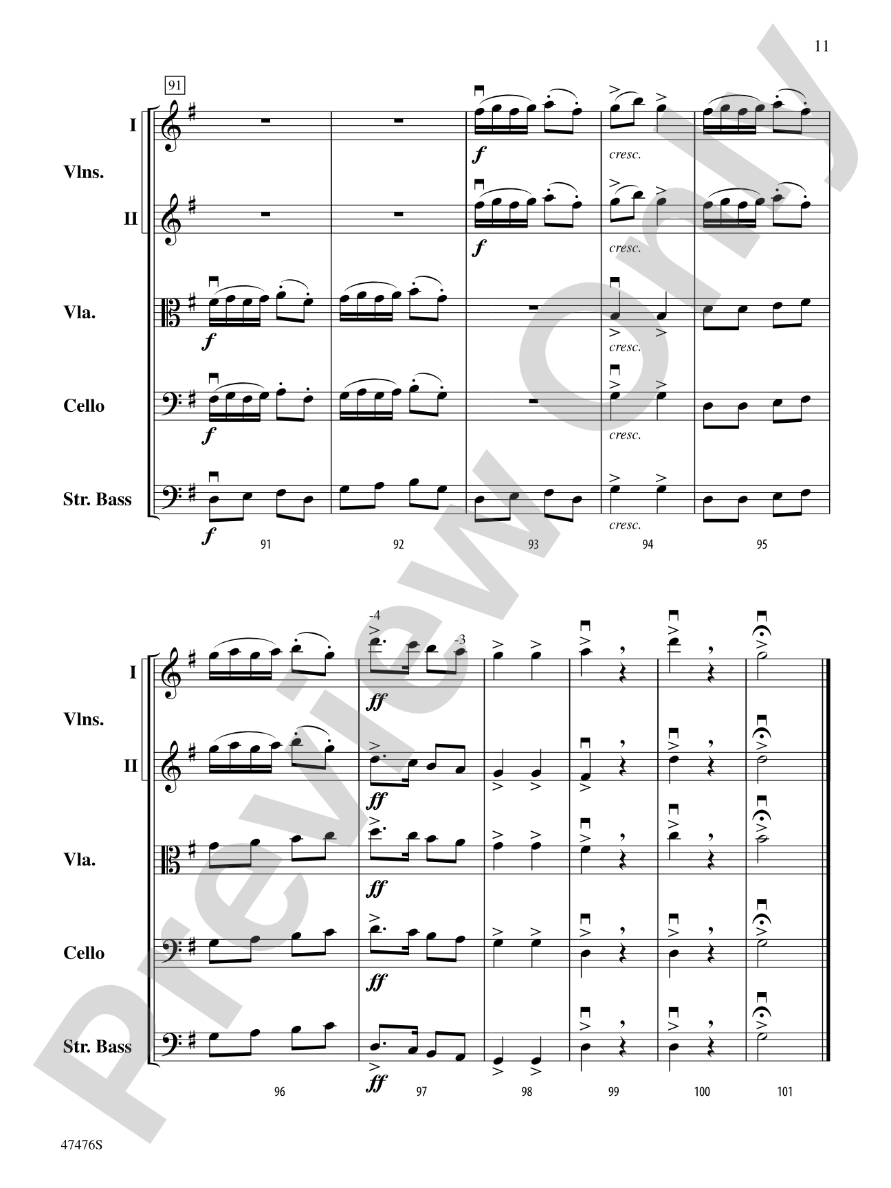 Slavonic Dance: String Orchestra Conductor Score & Parts