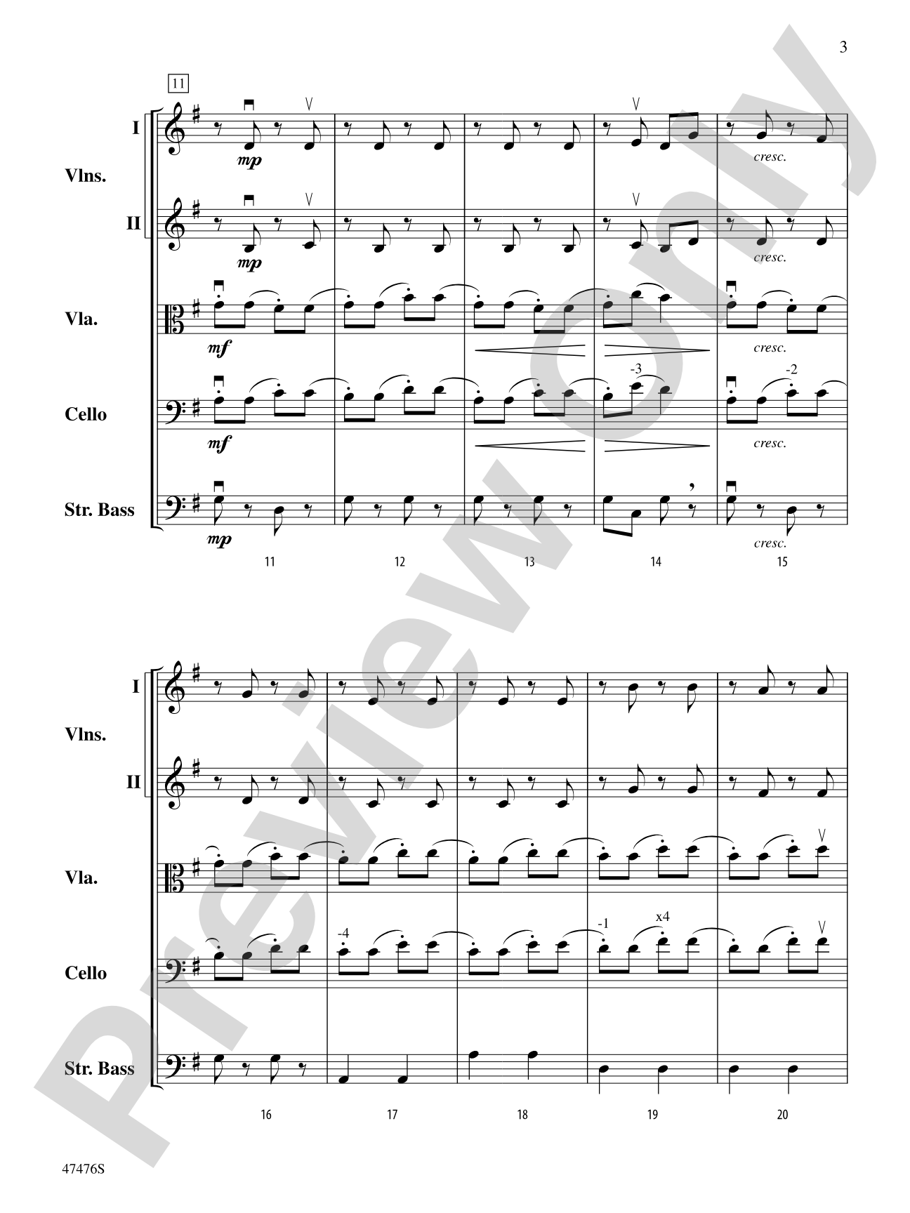Slavonic Dance: String Orchestra Conductor Score & Parts