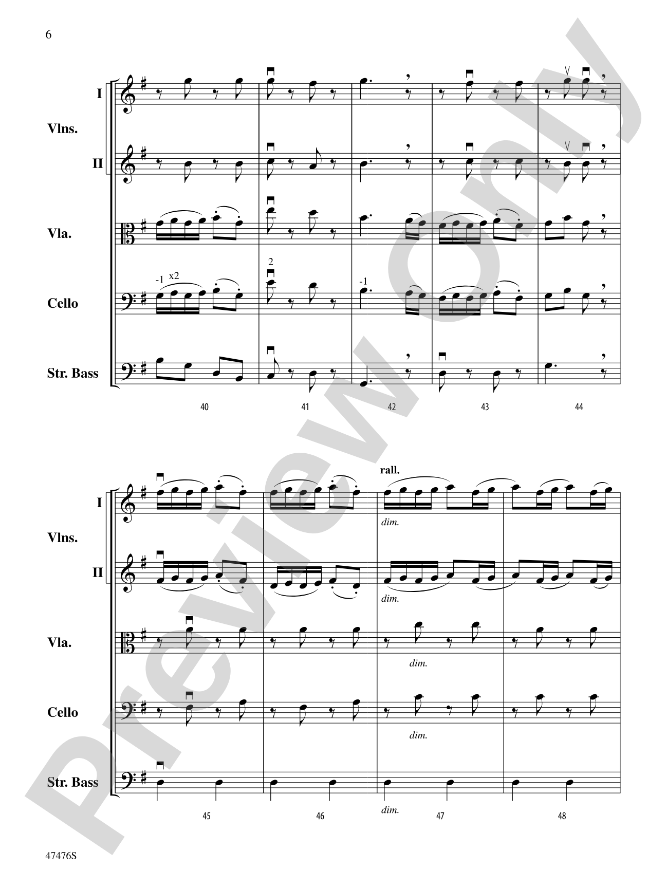 Slavonic Dance: String Orchestra Conductor Score & Parts