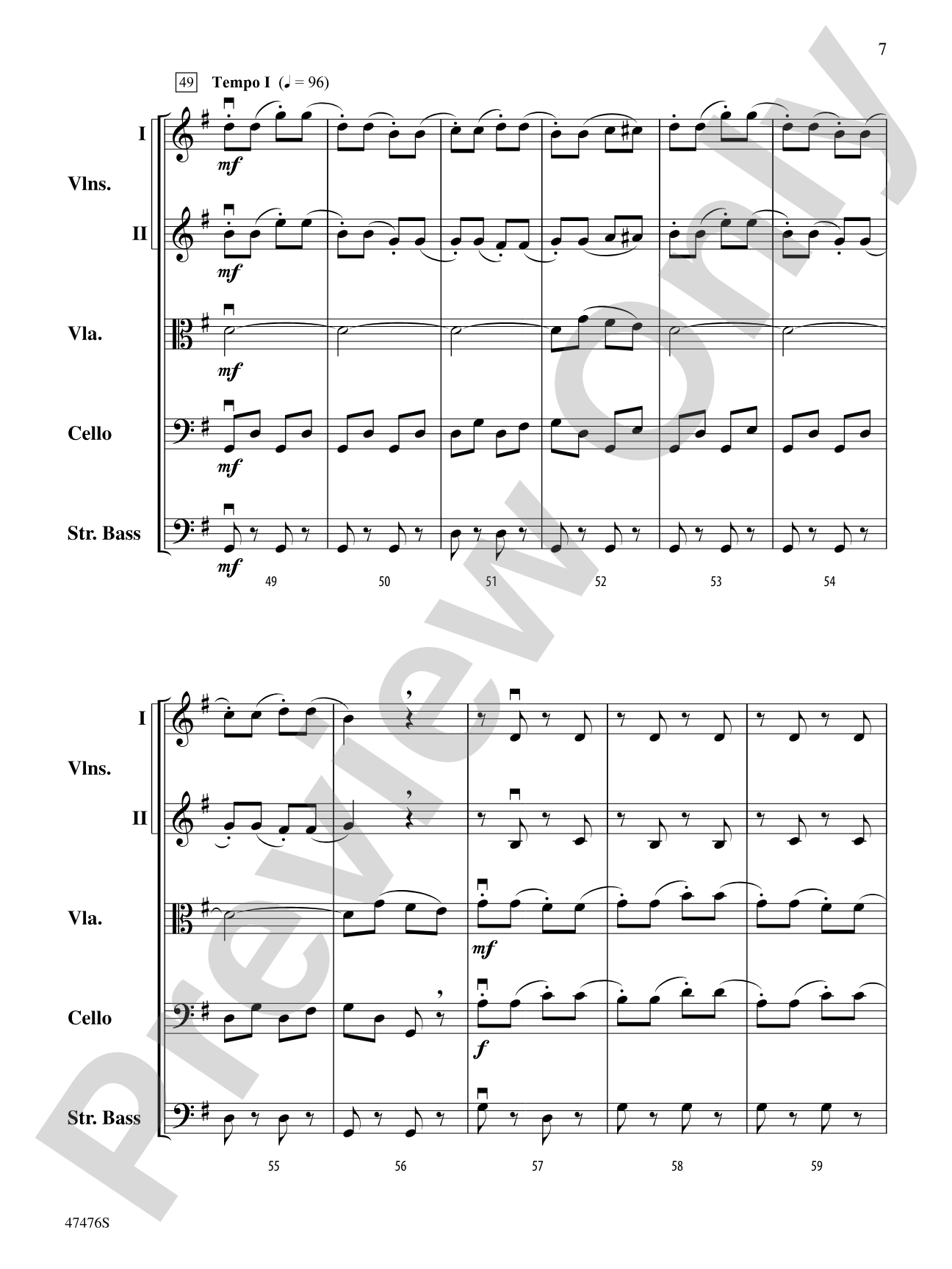 Slavonic Dance: String Orchestra Conductor Score & Parts