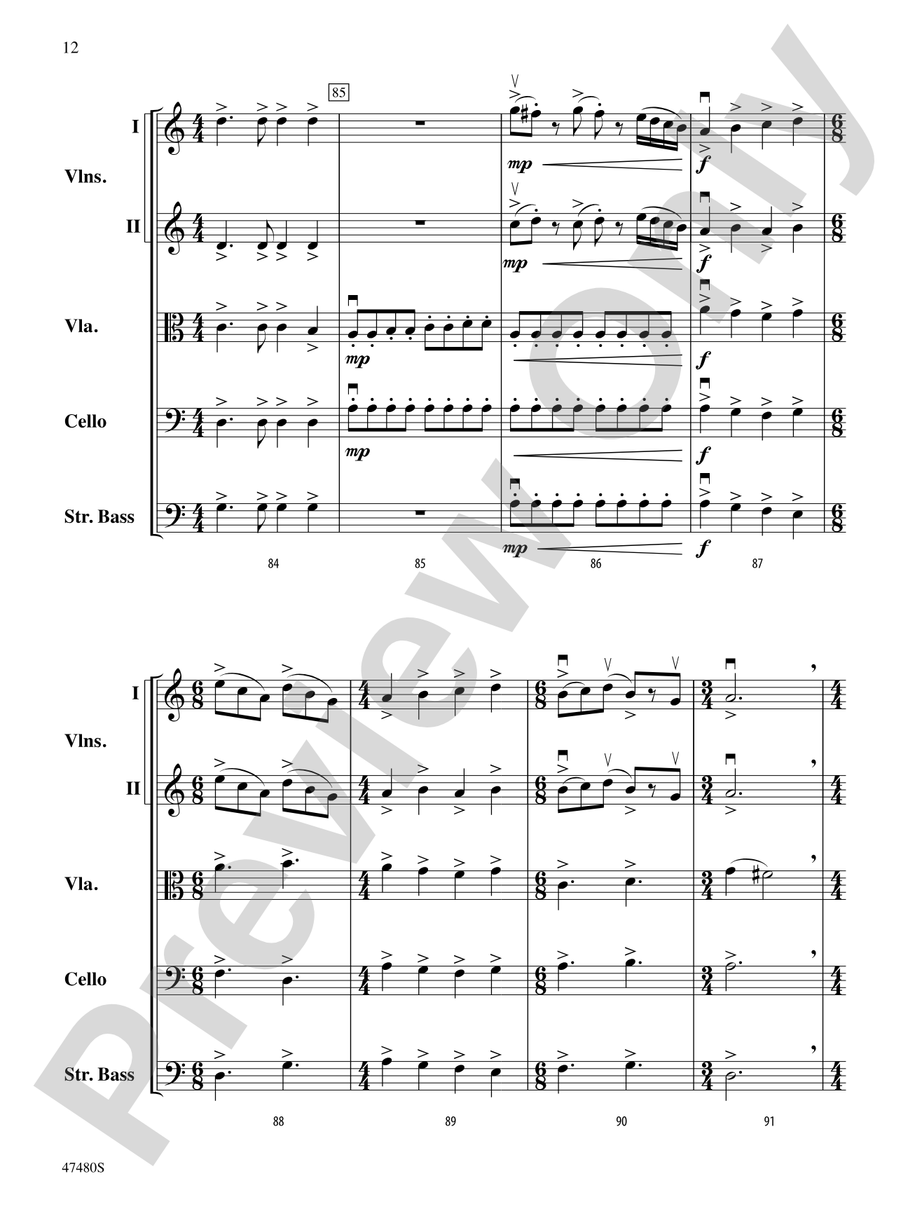 Primal Strings: String Orchestra Conductor Score & Parts