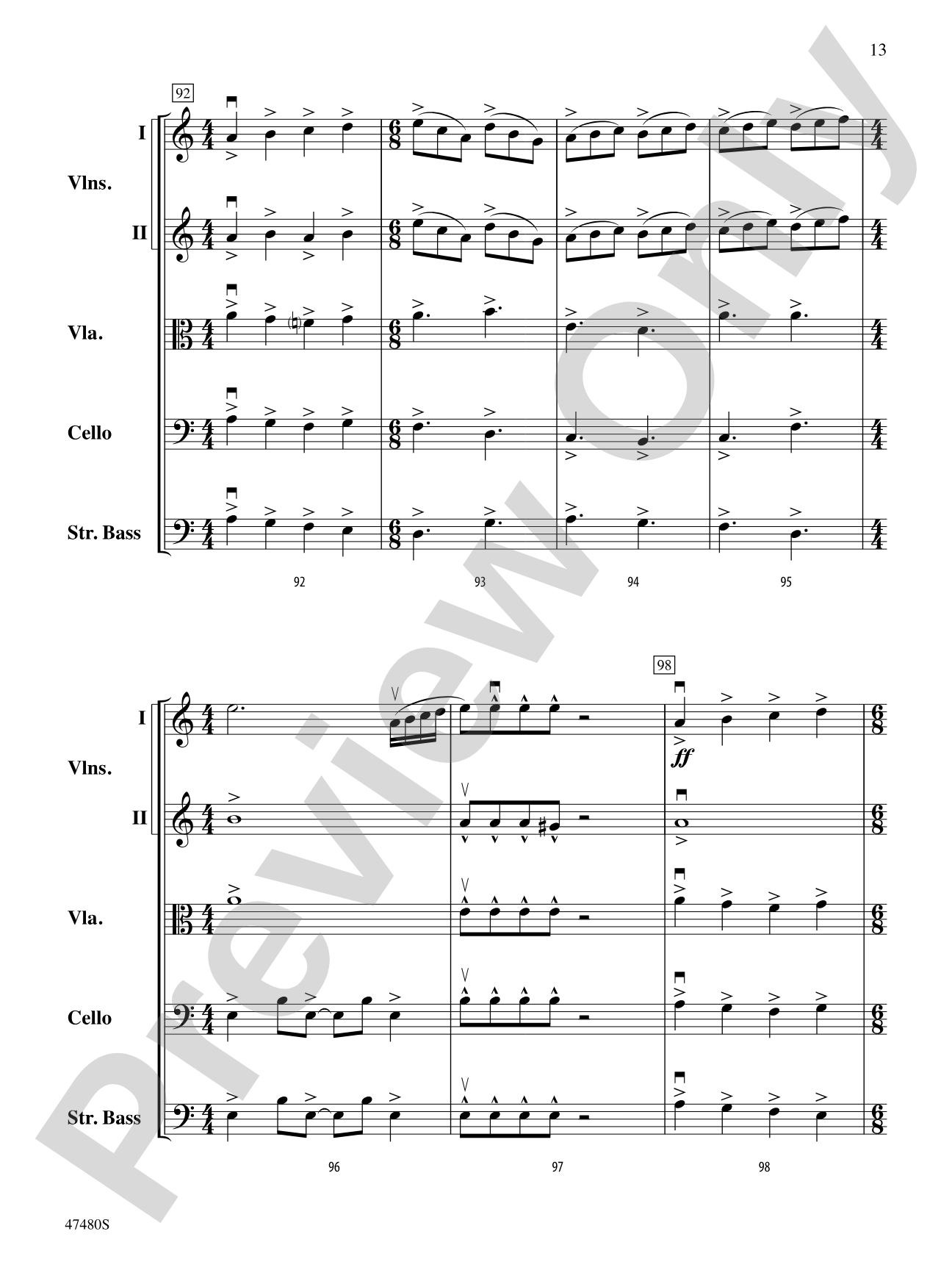 Primal Strings: String Orchestra Conductor Score & Parts