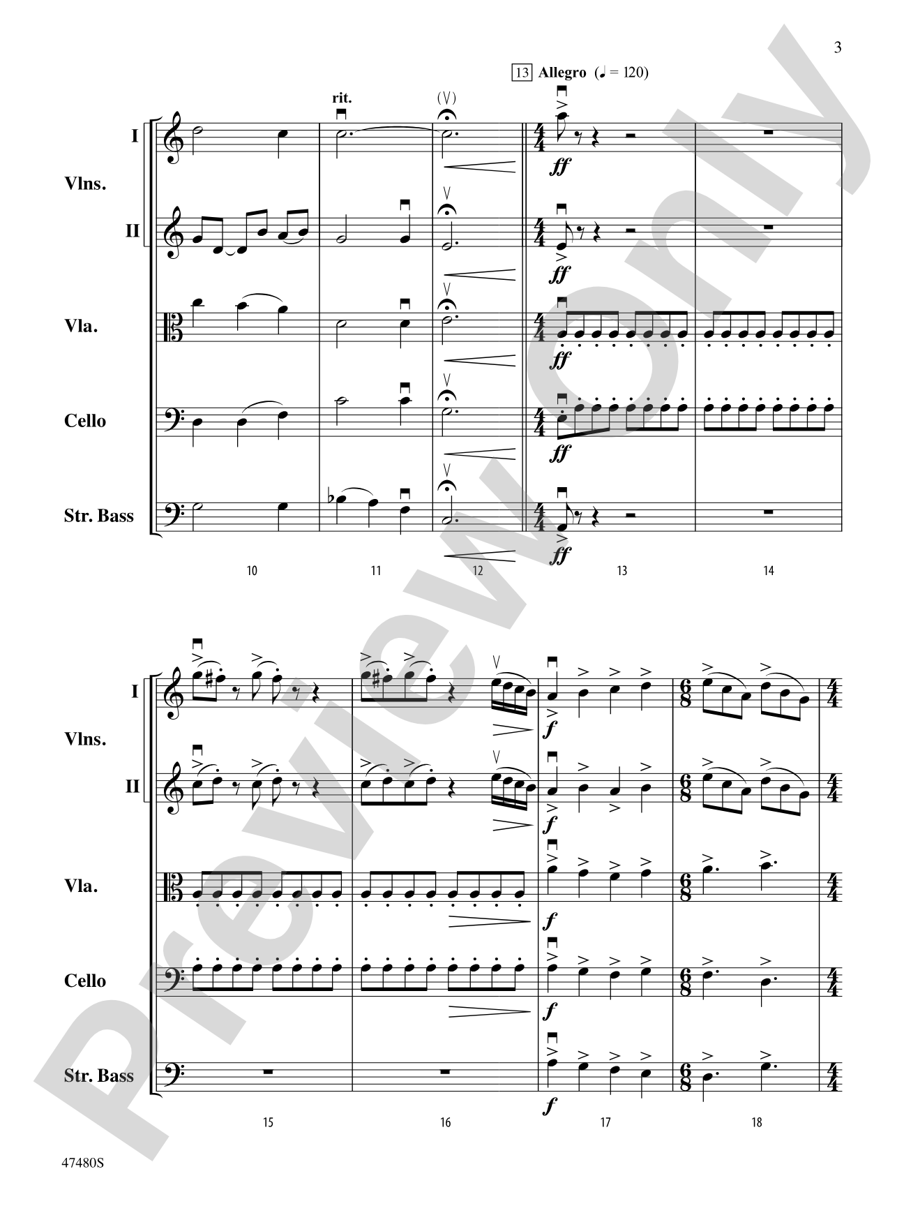 Primal Strings: String Orchestra Conductor Score & Parts