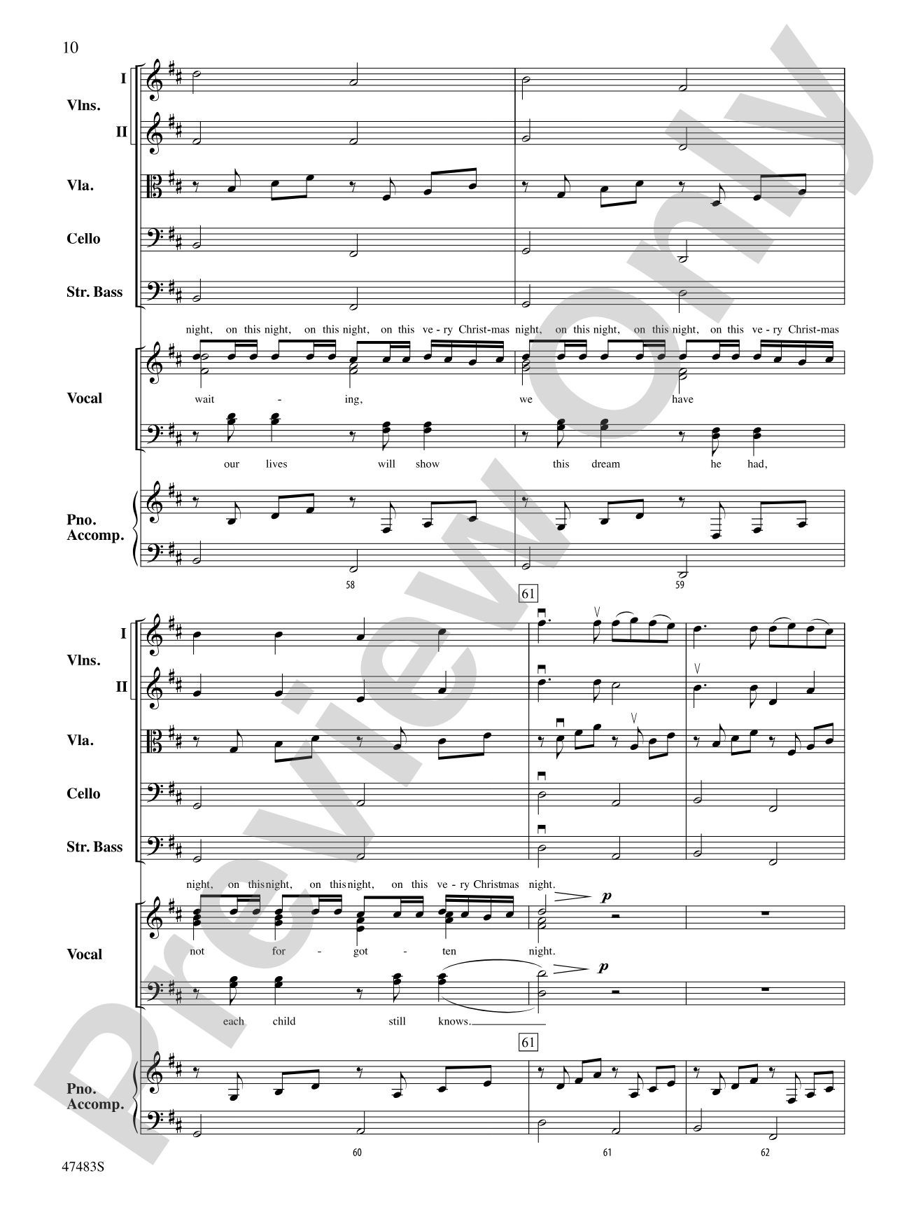 Christmas Canon: Score