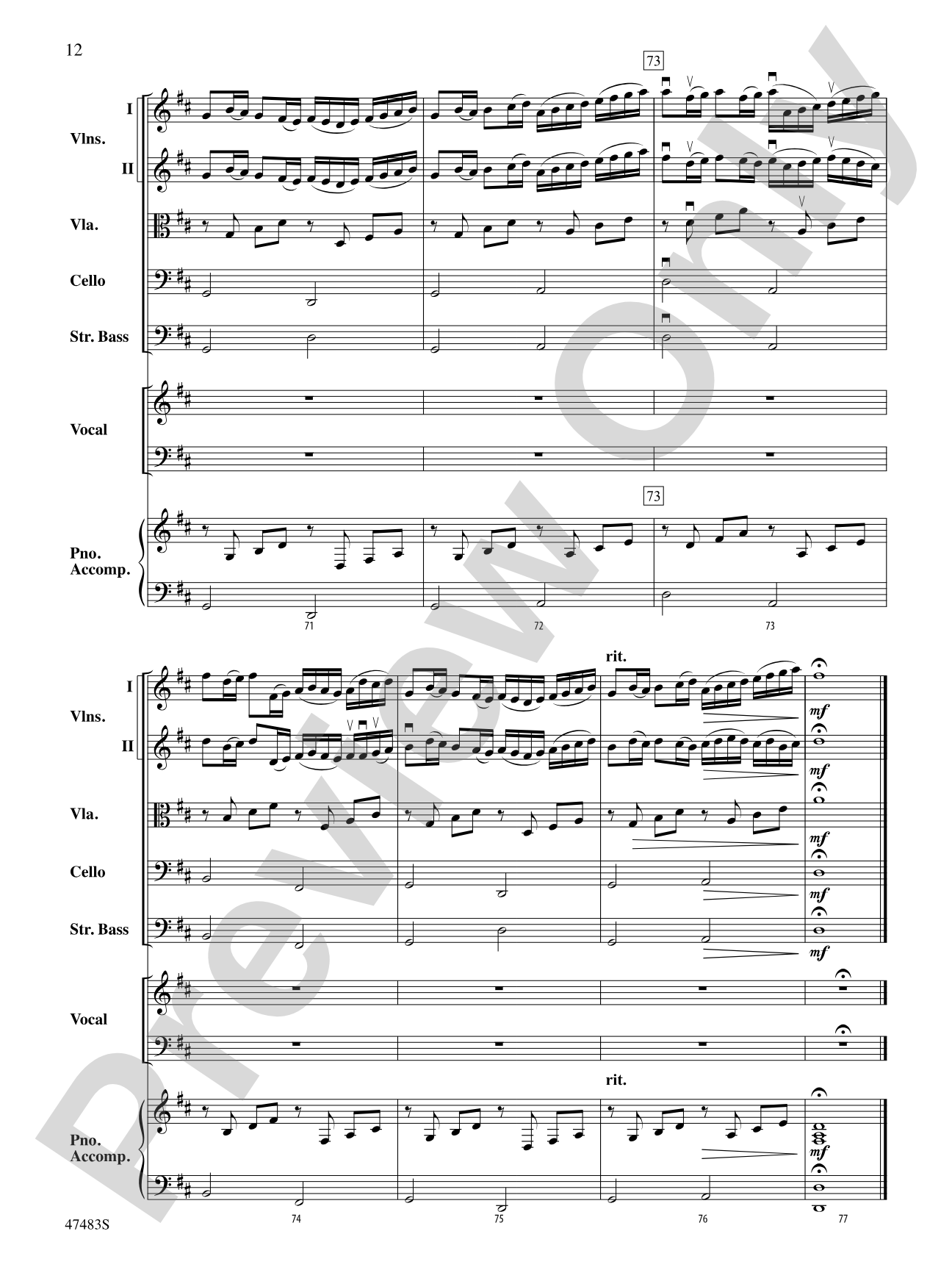 Christmas Canon: Score