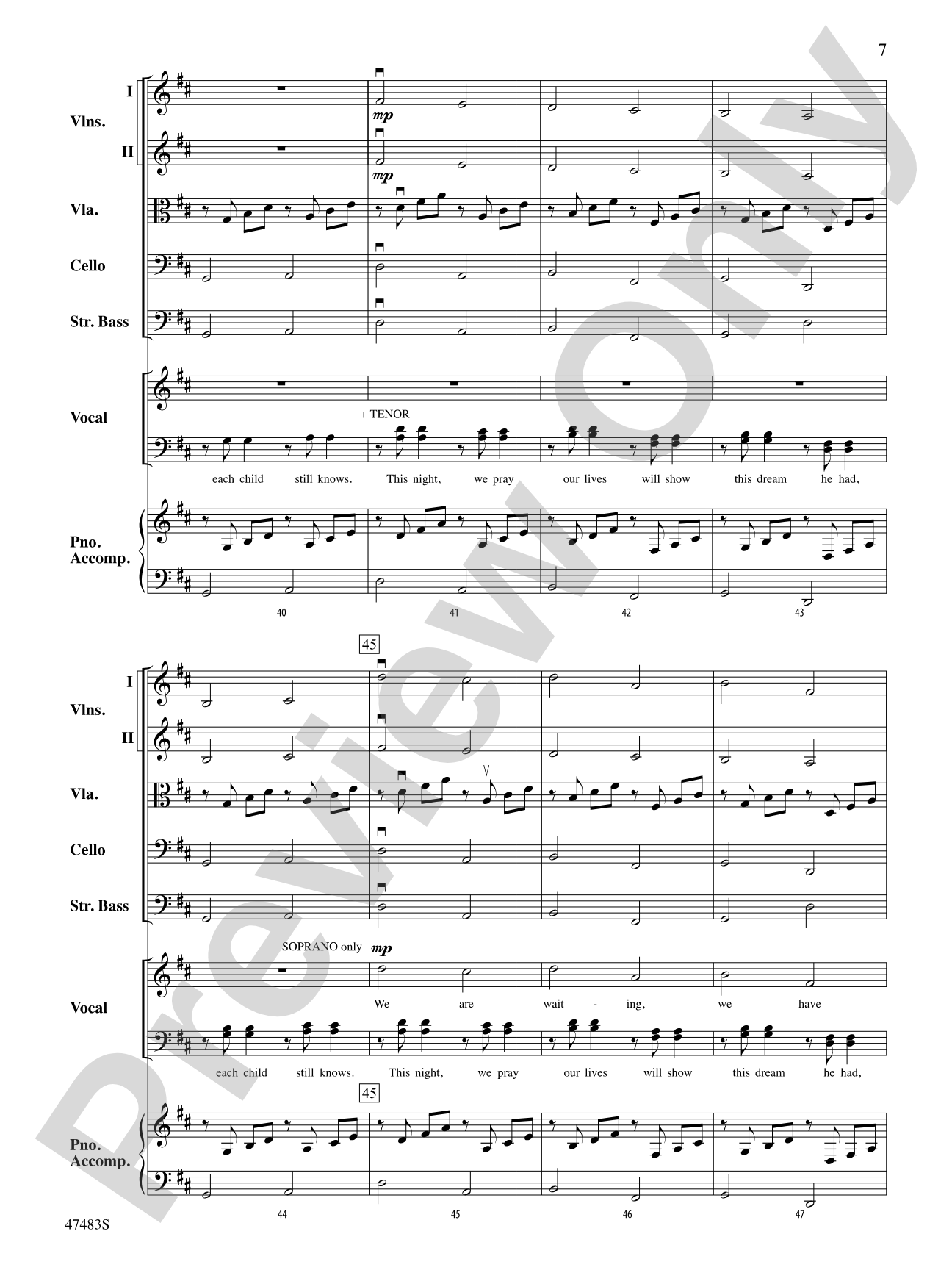 Christmas Canon: Score