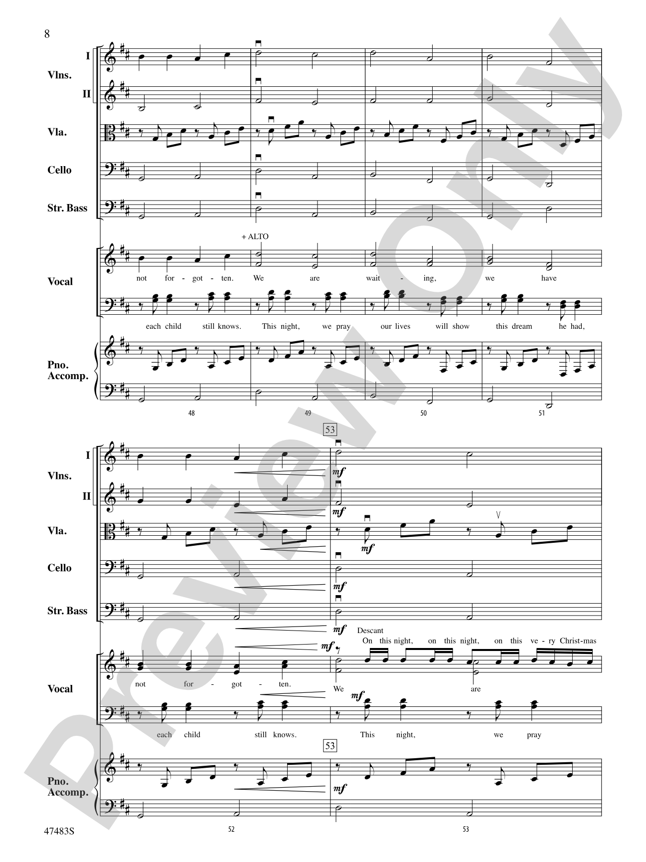 Christmas Canon: Score