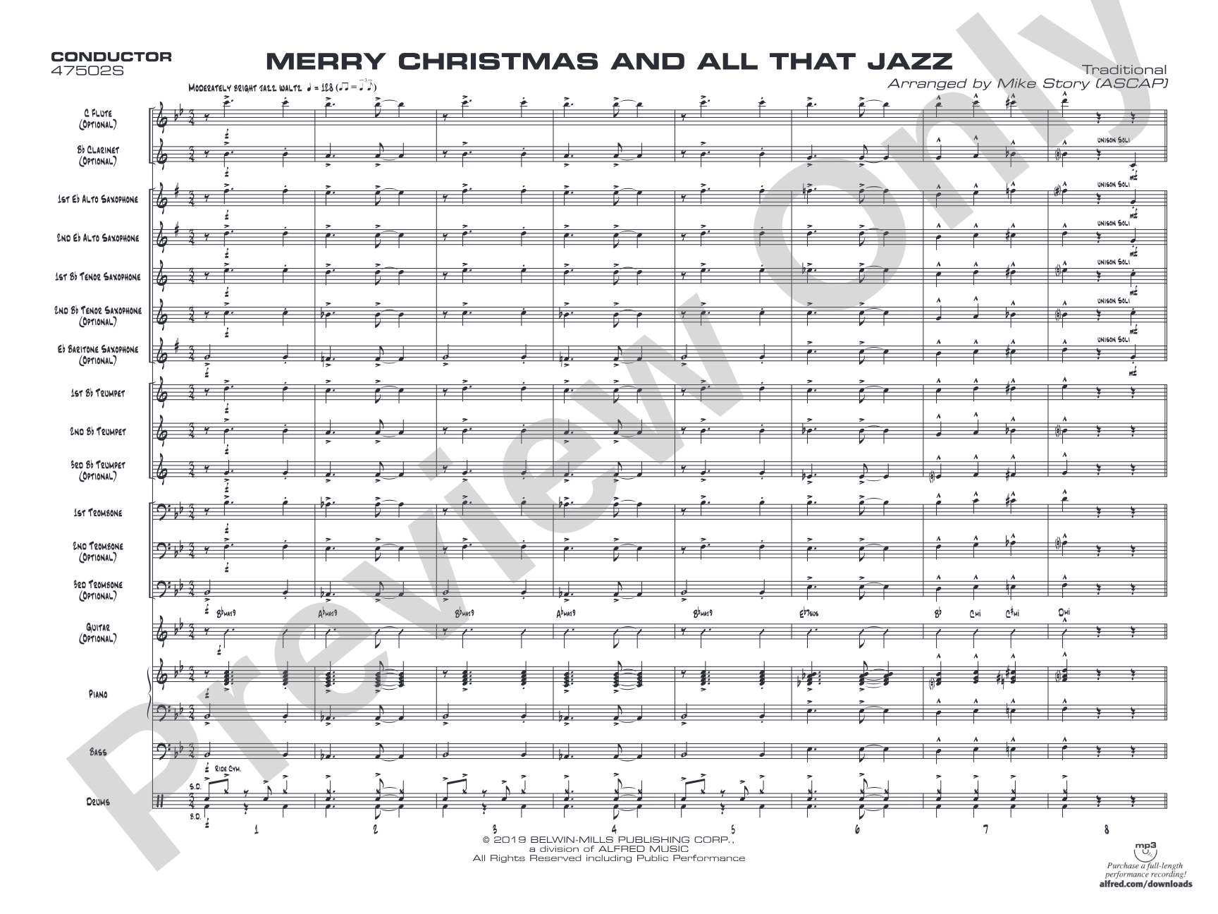 Merry Christmas and All That Jazz: Jazz Ensemble Conductor Score & Parts