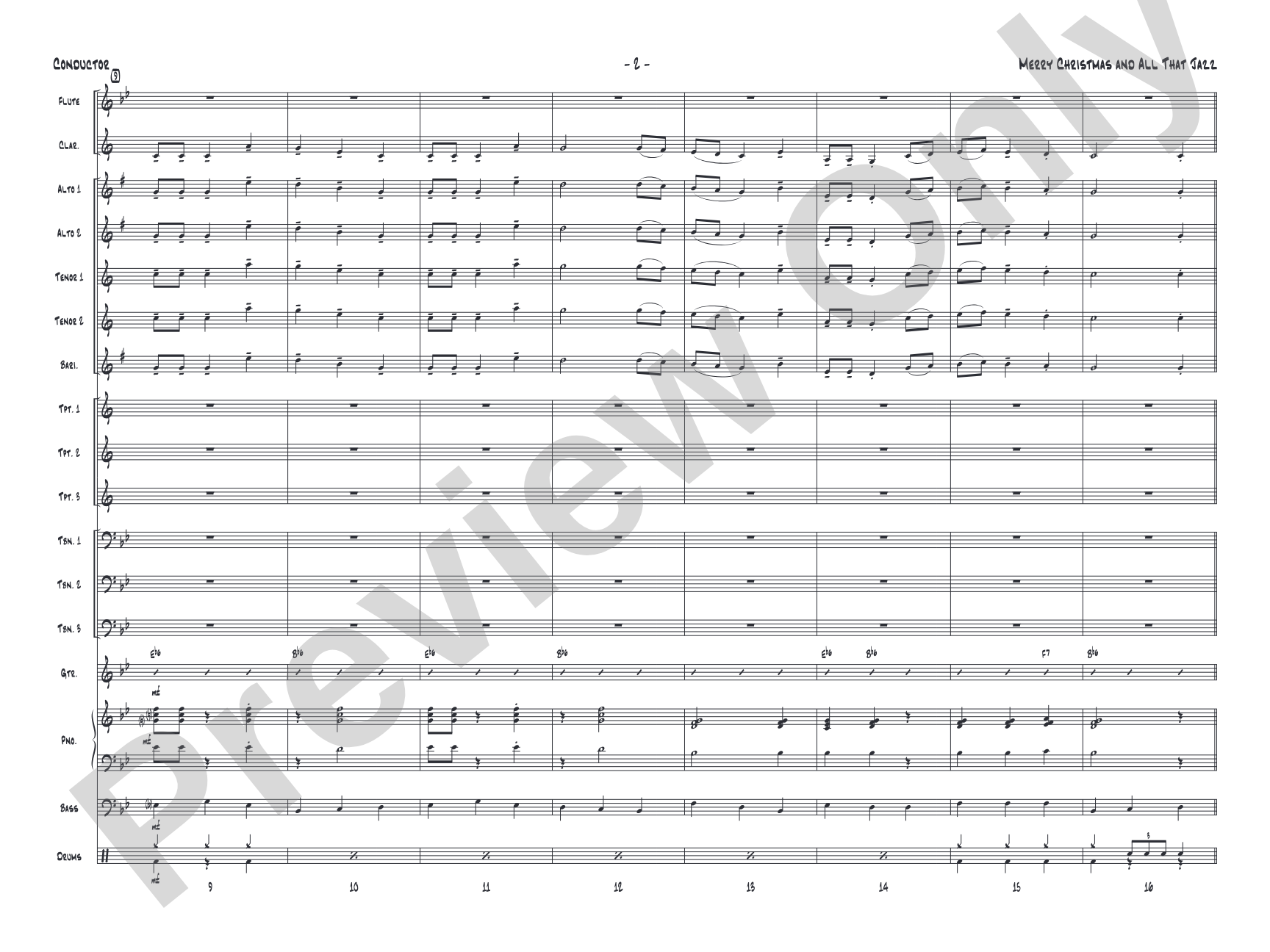 Merry Christmas and All That Jazz: Jazz Ensemble Conductor Score & Parts
