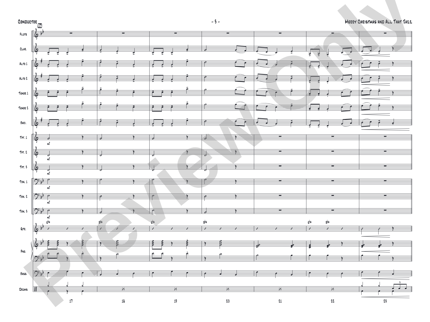 Merry Christmas and All That Jazz: Jazz Ensemble Conductor Score & Parts