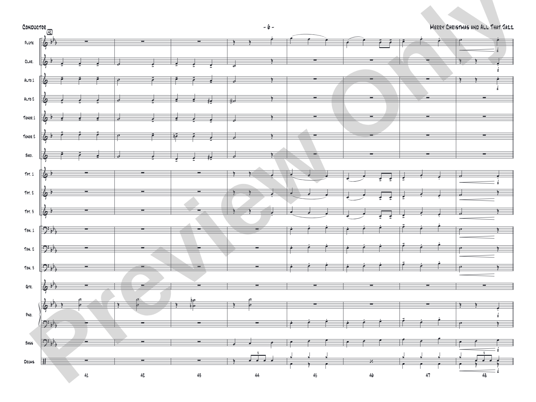 Merry Christmas and All That Jazz: Jazz Ensemble Conductor Score & Parts