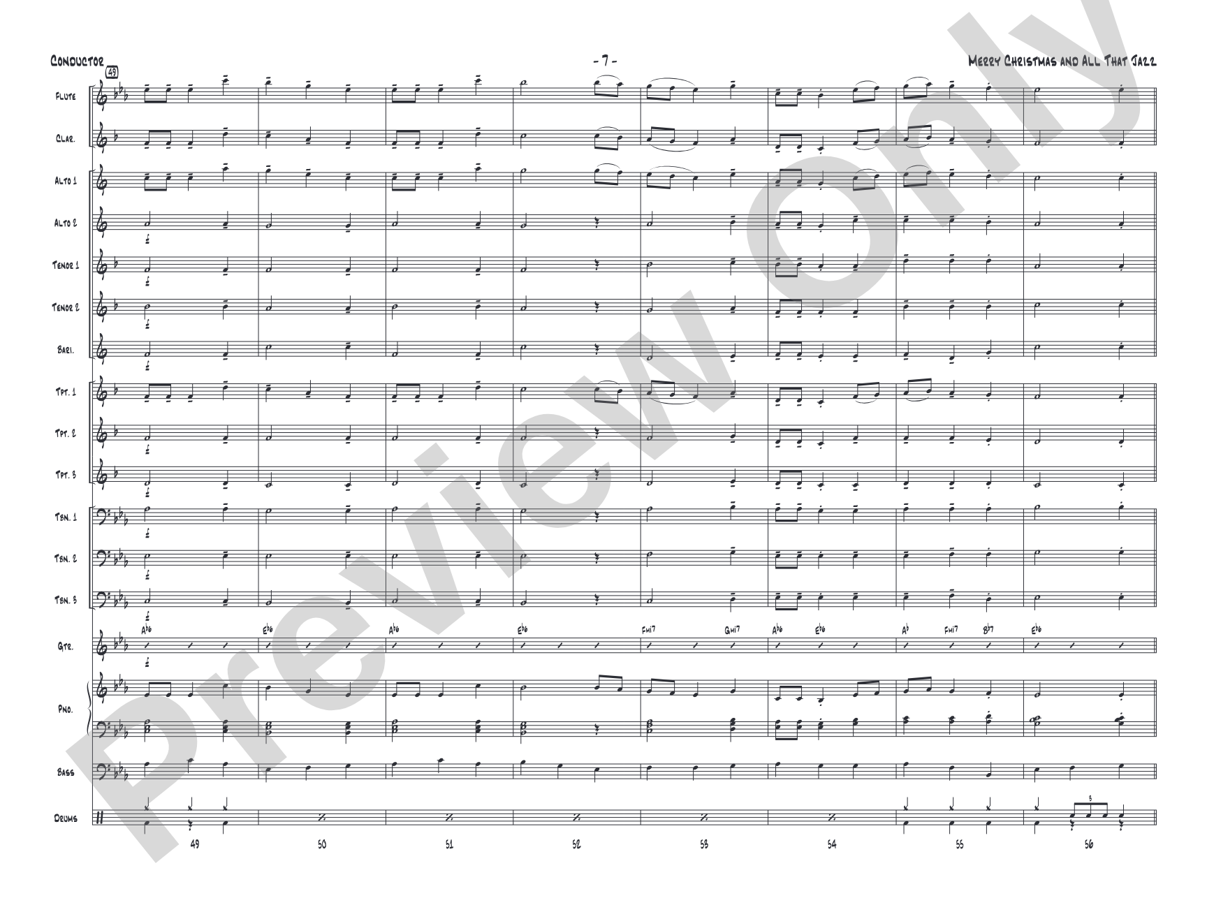 Merry Christmas and All That Jazz: Jazz Ensemble Conductor Score & Parts