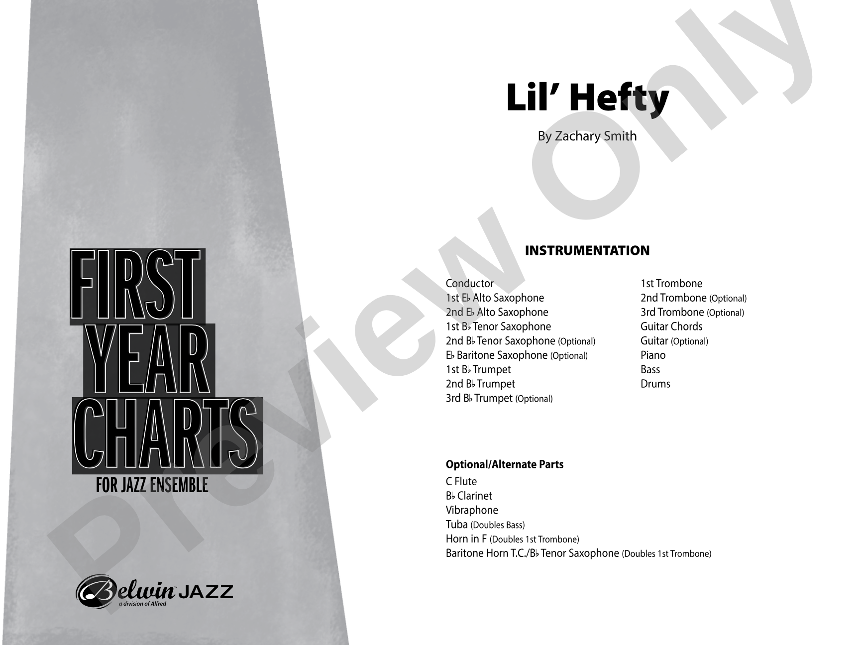 Lil' Hefty: Jazz Ensemble Conductor Score & Parts