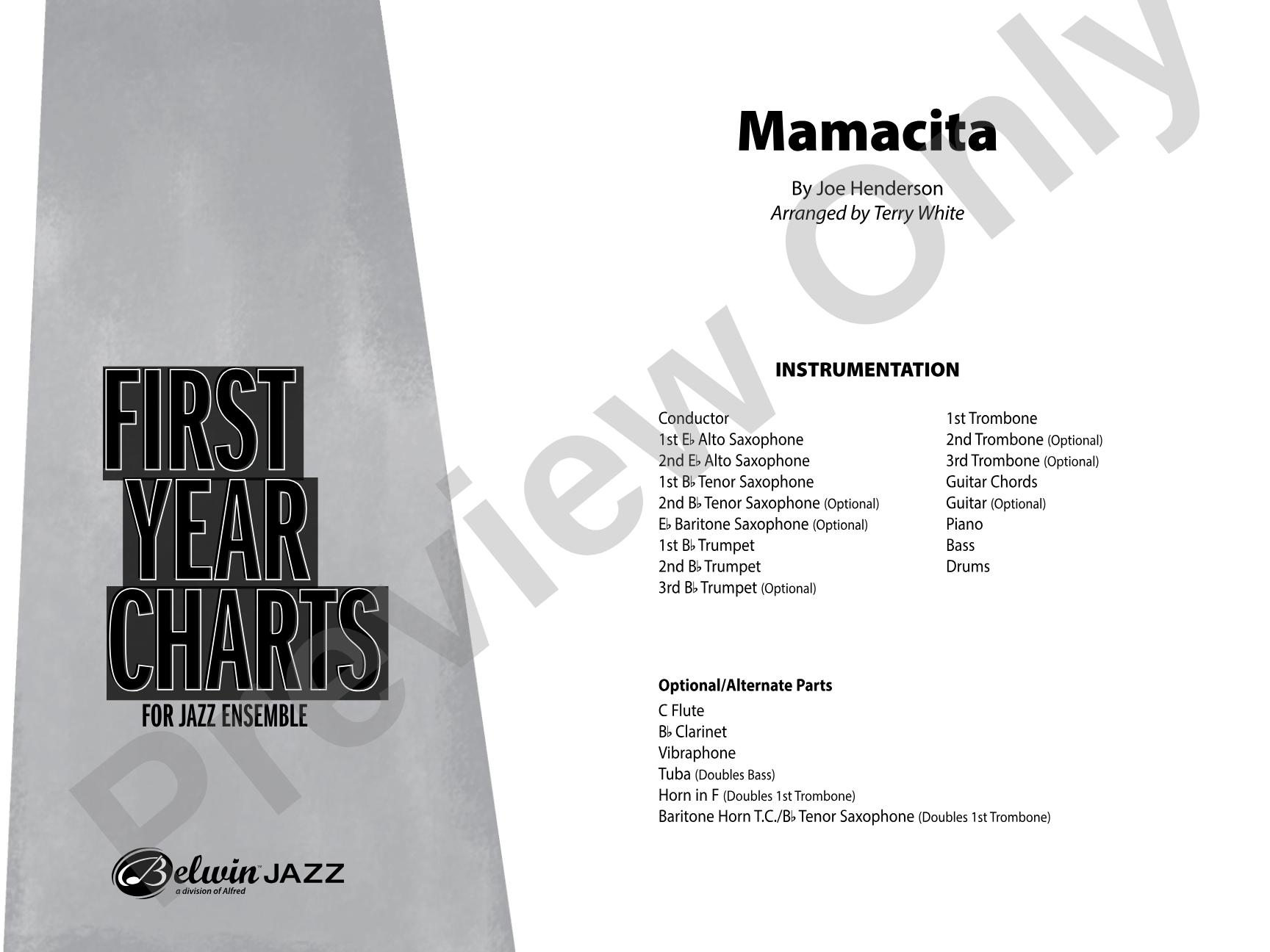 Mamacita: Jazz Ensemble Conductor Score & Parts