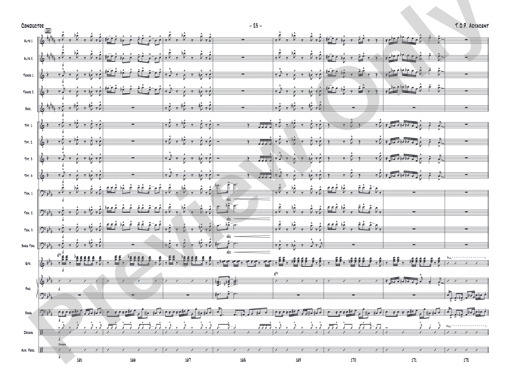 T.O.P. Adjacent: Jazz Ensemble Conductor Score & Parts