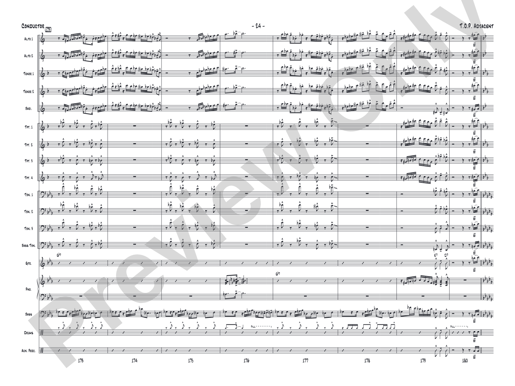 T.O.P. Adjacent: Jazz Ensemble Conductor Score & Parts