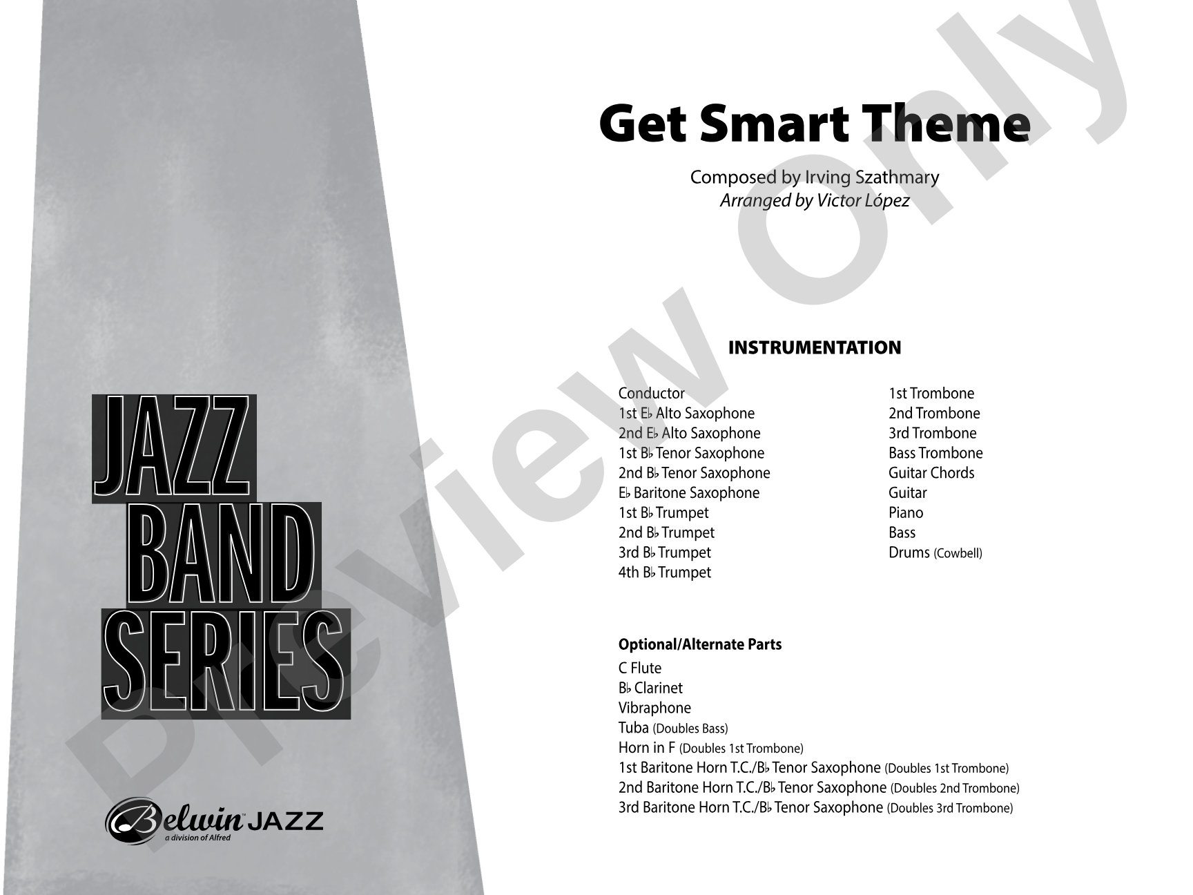 Get Smart Theme: Jazz Ensemble Conductor Score & Parts