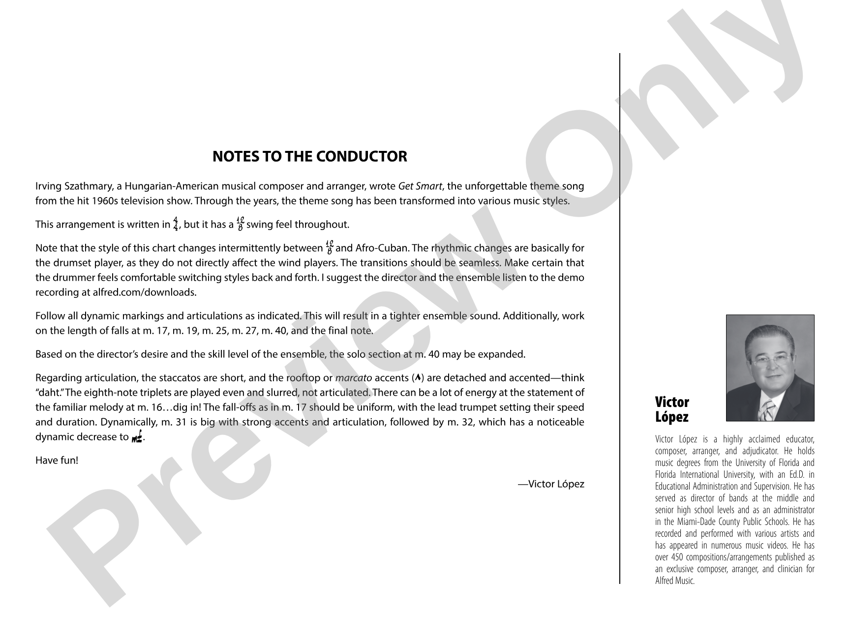Get Smart Theme: Jazz Ensemble Conductor Score & Parts