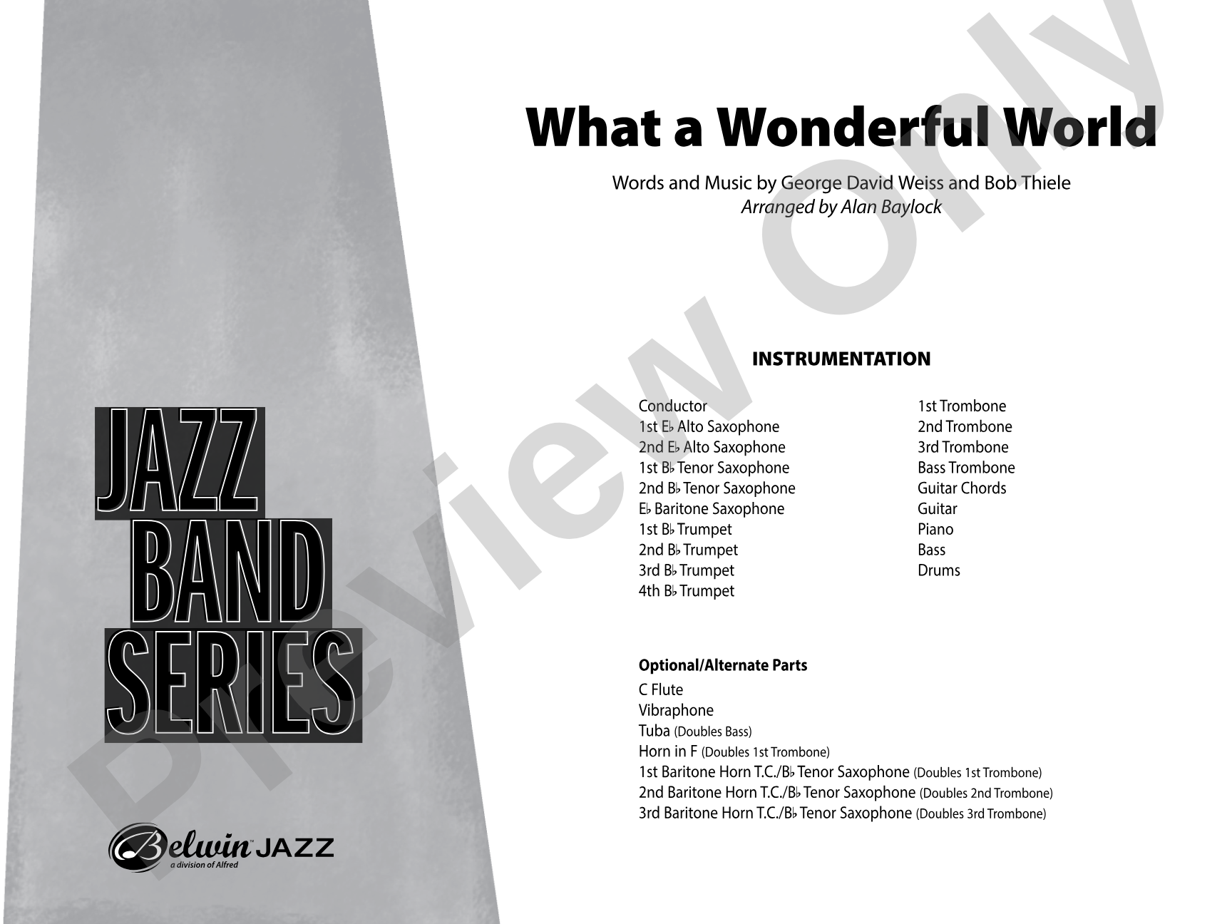 What a Wonderful World: Score