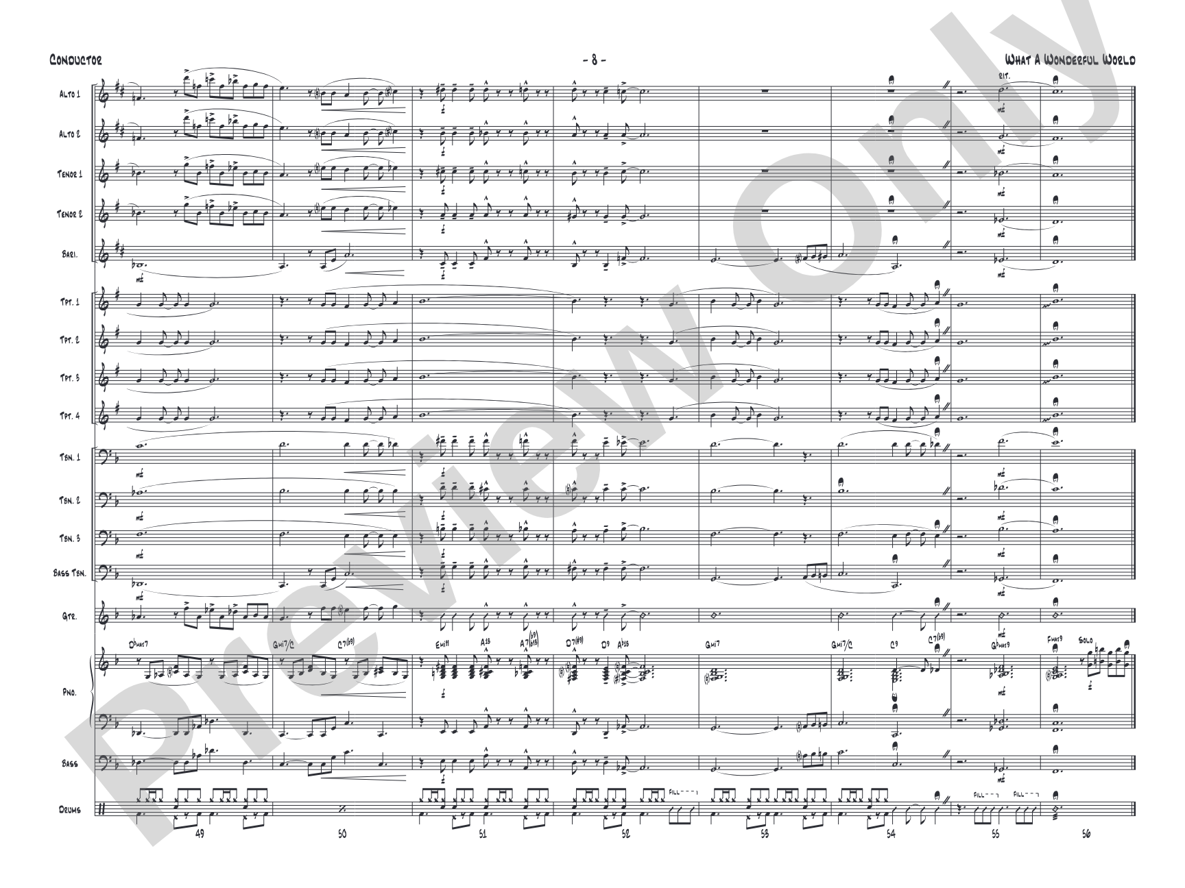 What a Wonderful World: Score