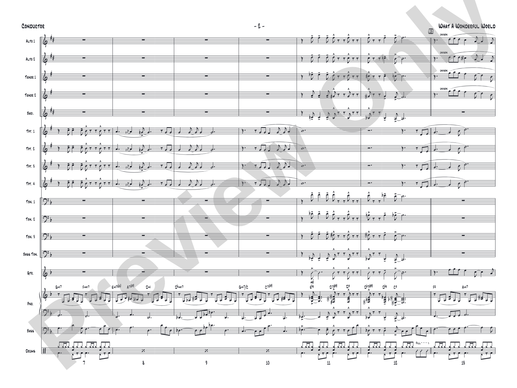 What a Wonderful World: Score