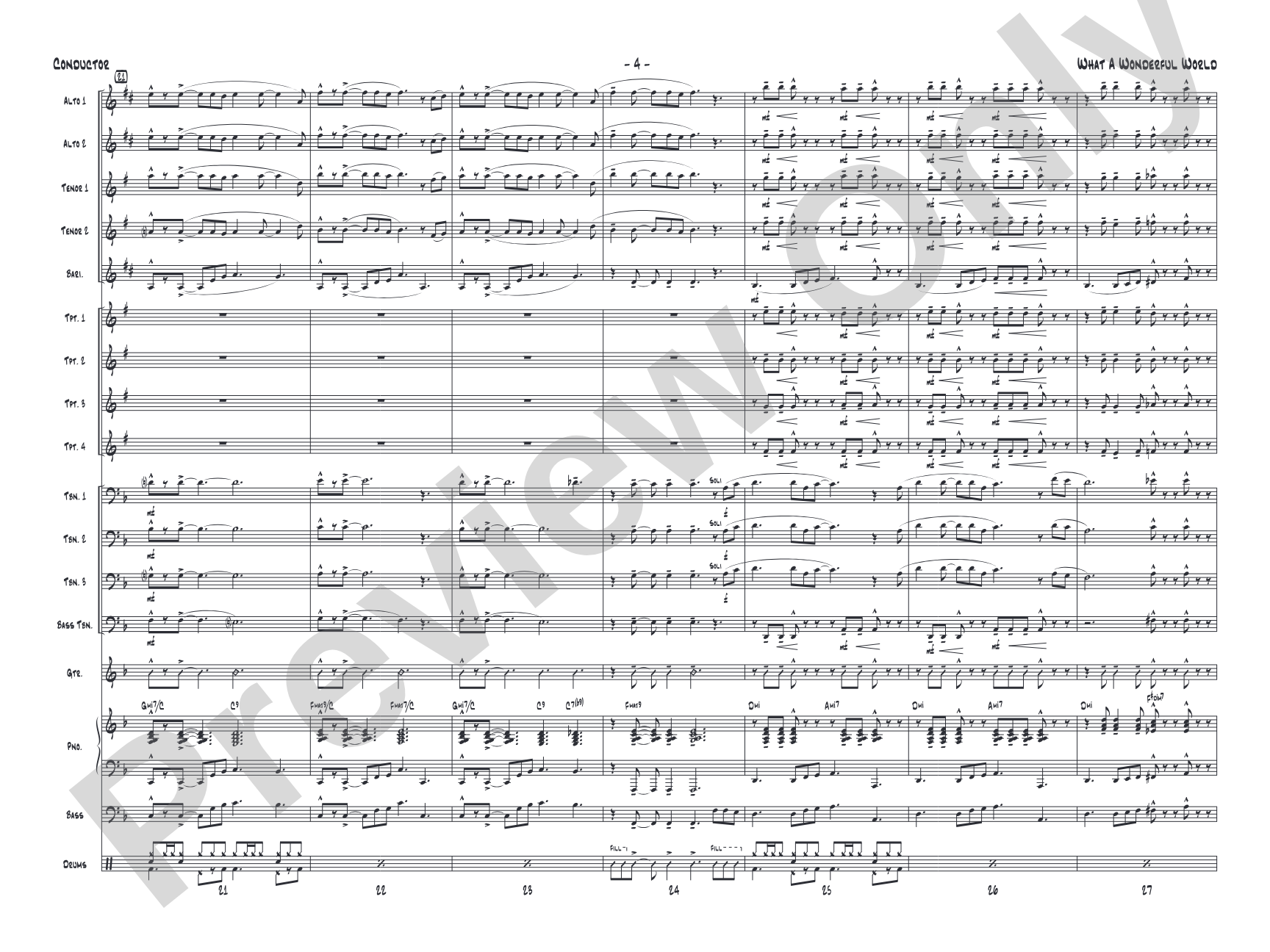 What a Wonderful World: Score