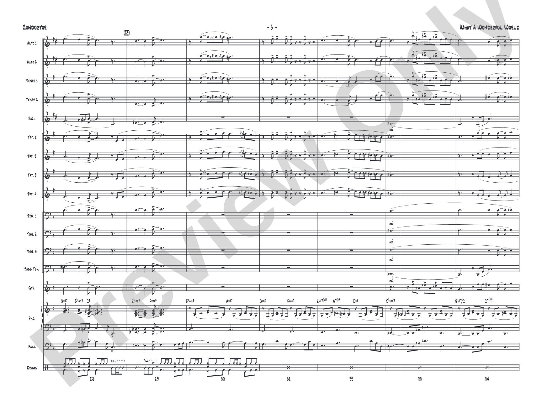 What a Wonderful World: Score