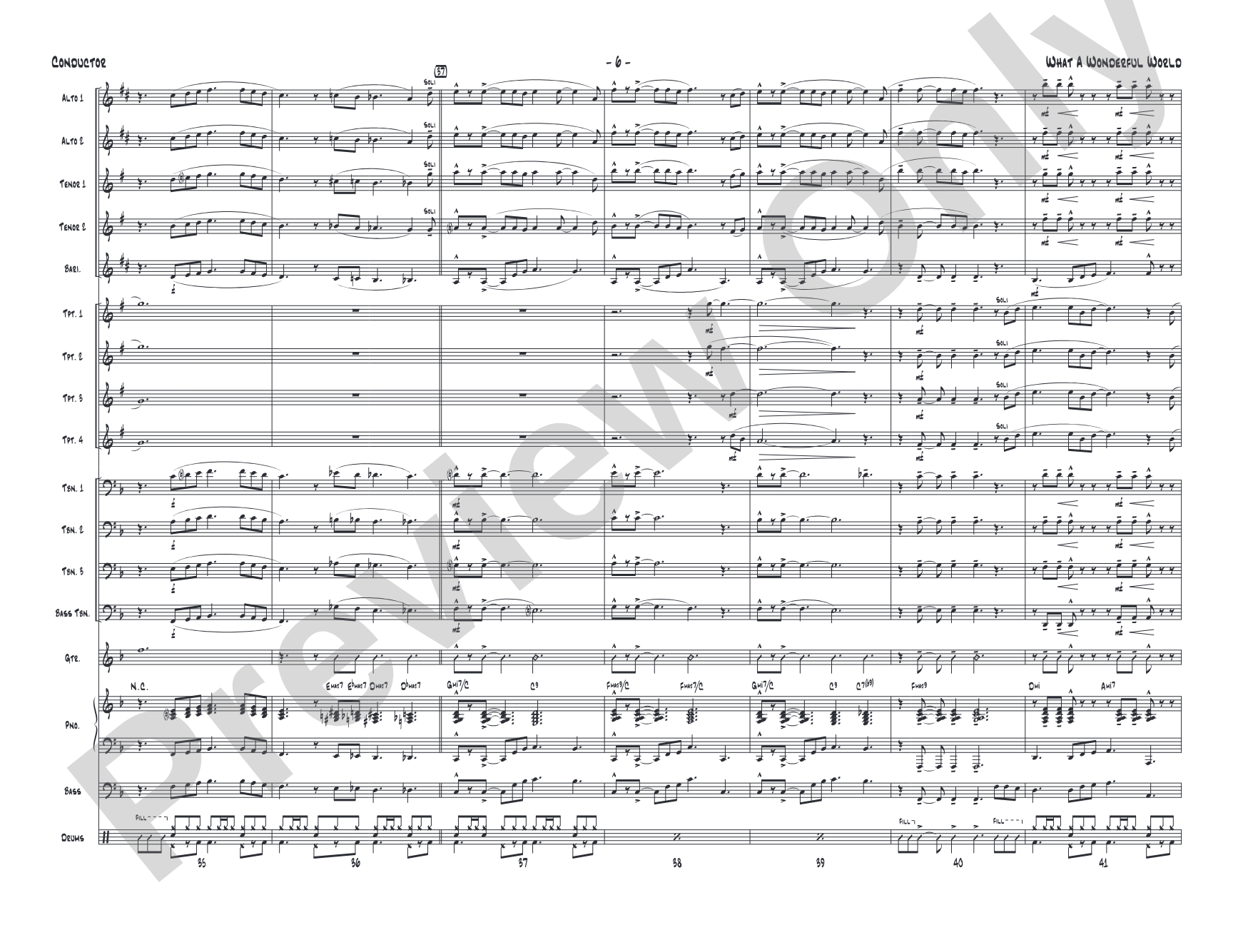 What a Wonderful World: Score