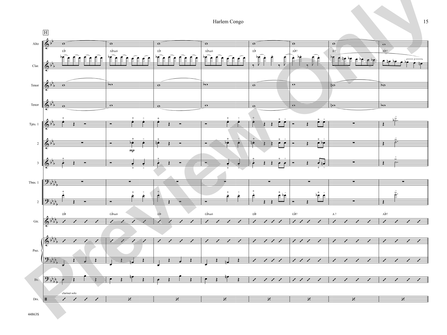 Harlem Congo: Jazz Ensemble Conductor Score & Parts